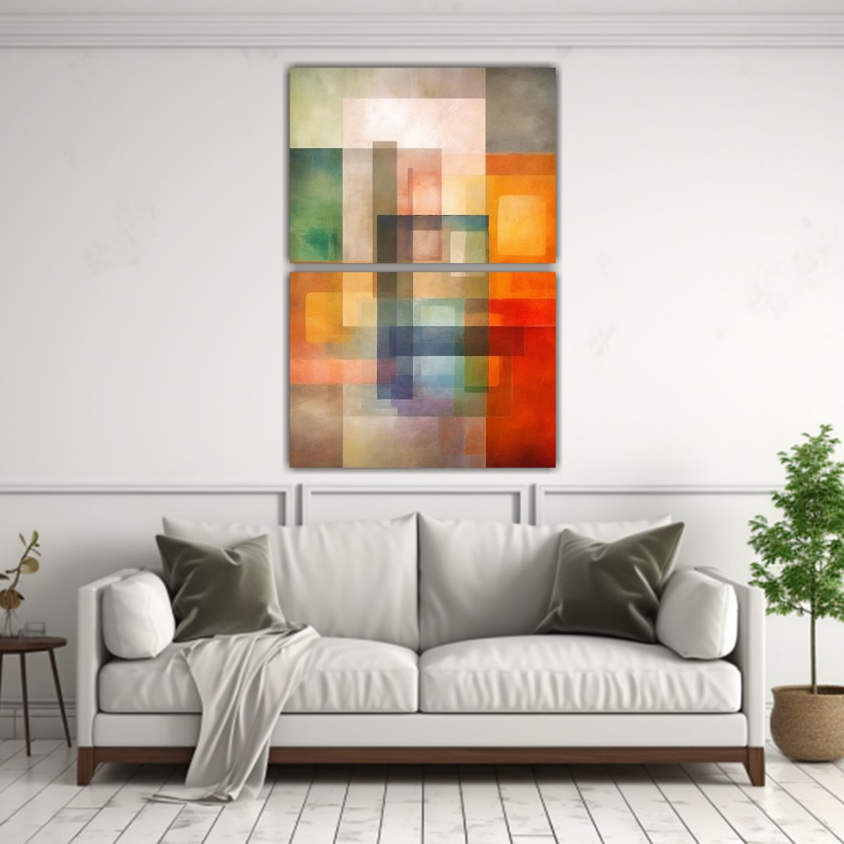 CUADROS ABSTRACTOS DE CUADRO DE DOS CUADROS 60X80 CM - 2