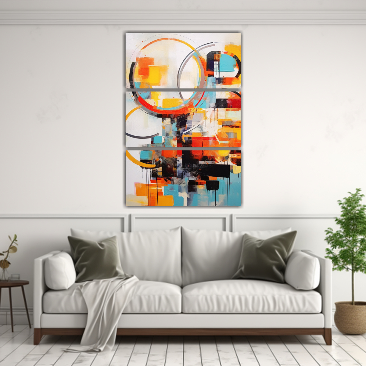 CUADROS DE ARTE ABSTRACTO MODERNO Y COLORIDO CON 40X60 CM - 2