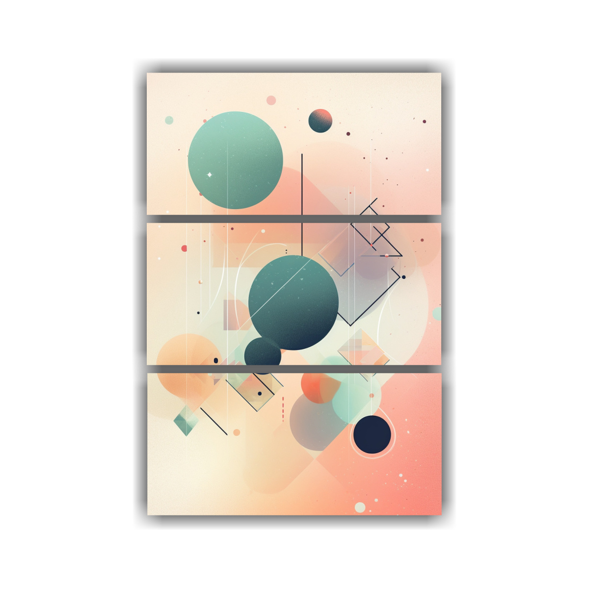 CUADROS MOVIMIENTO ABSTRACTO SOÑADOR Y COLORIDO 50X75 CM - 1