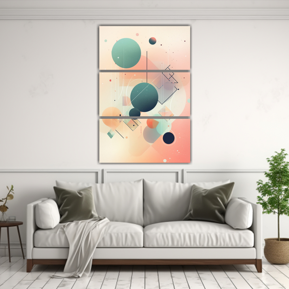 CUADROS MOVIMIENTO ABSTRACTO SOÑADOR Y COLORIDO 50X75 CM - 2