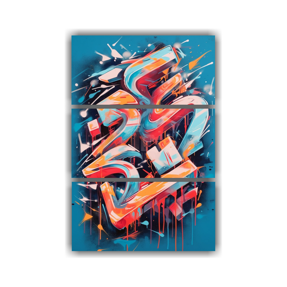 CUADROS MODERNOS DE FIGURAS GRAFFITI CON ESTILO 70X105 CM - 1