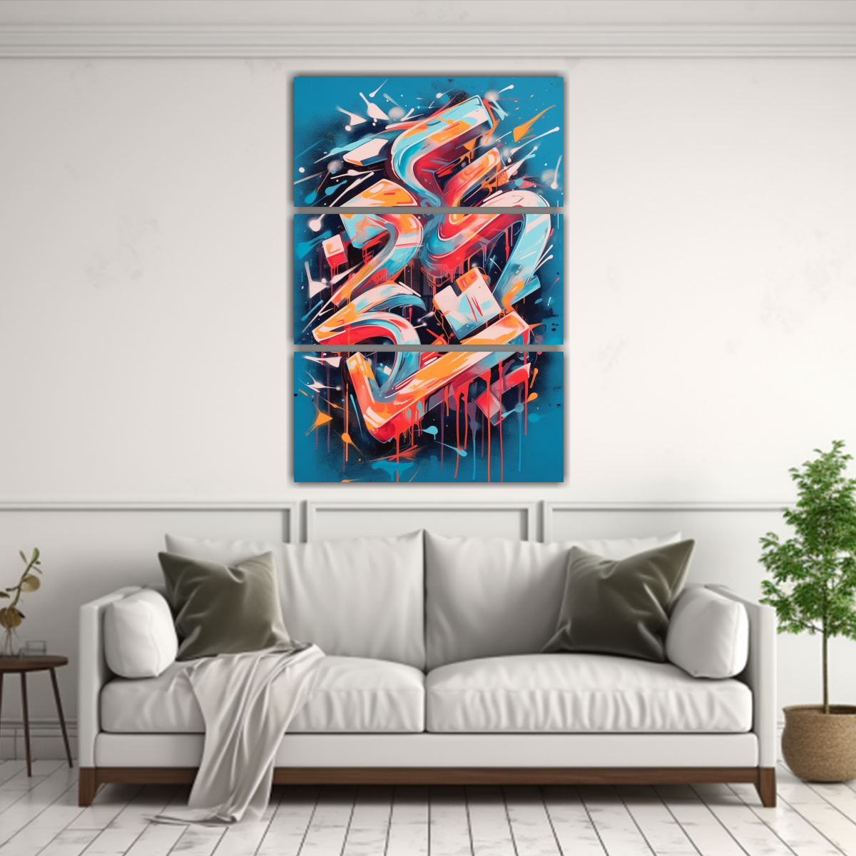 CUADROS MODERNOS DE FIGURAS GRAFFITI CON ESTILO 70X105 CM - 2