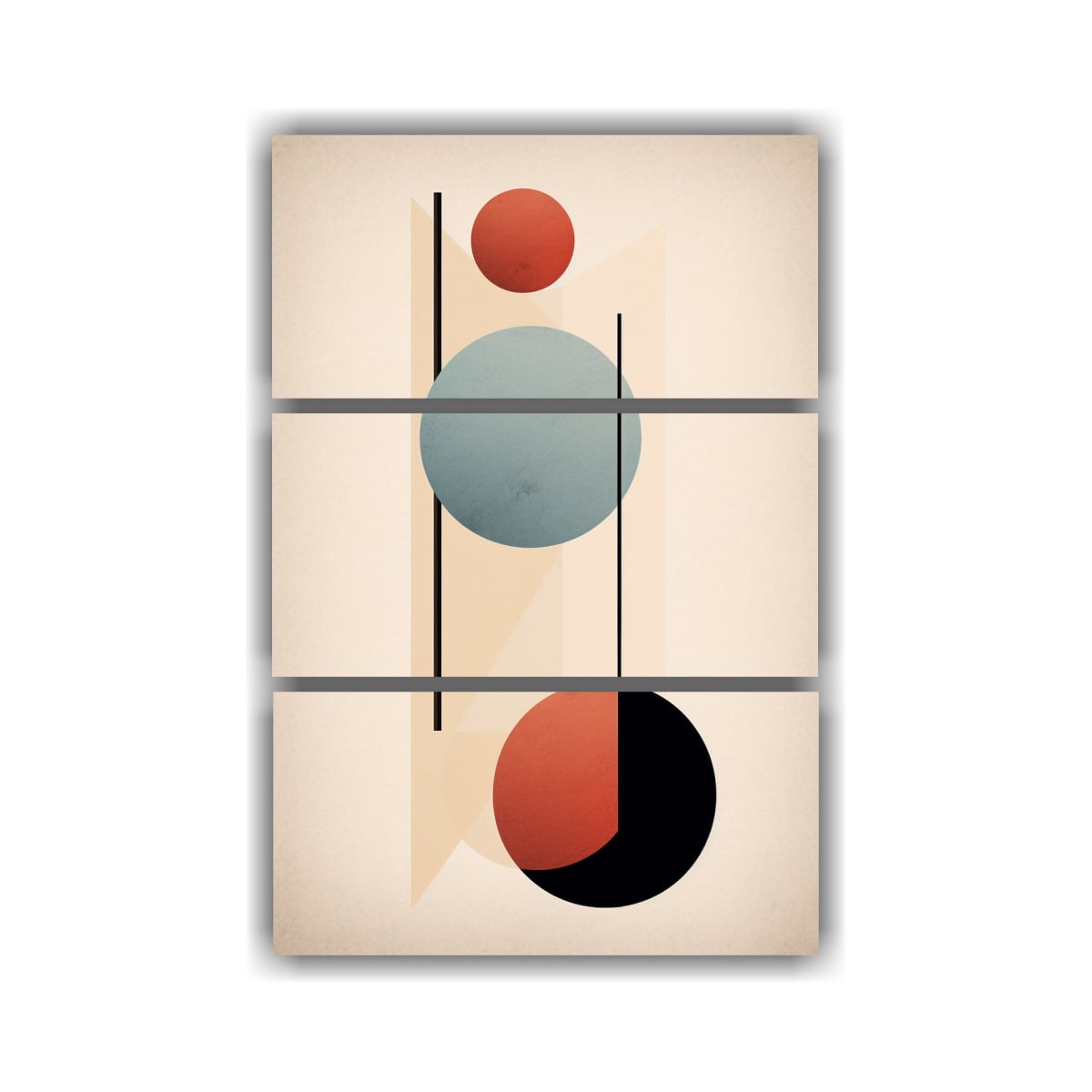 CUADROS MINIMALISTAS DE ARTE ABSTRACTO CON 3 80X120 CM - 1