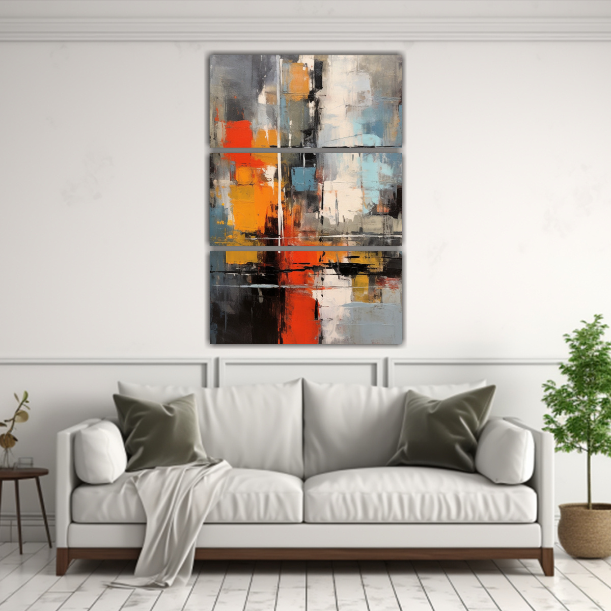 PINTURA ABSTRACTA PAISAJE ELEGANTE MOMENTO DE SER 120X180 CM - 2