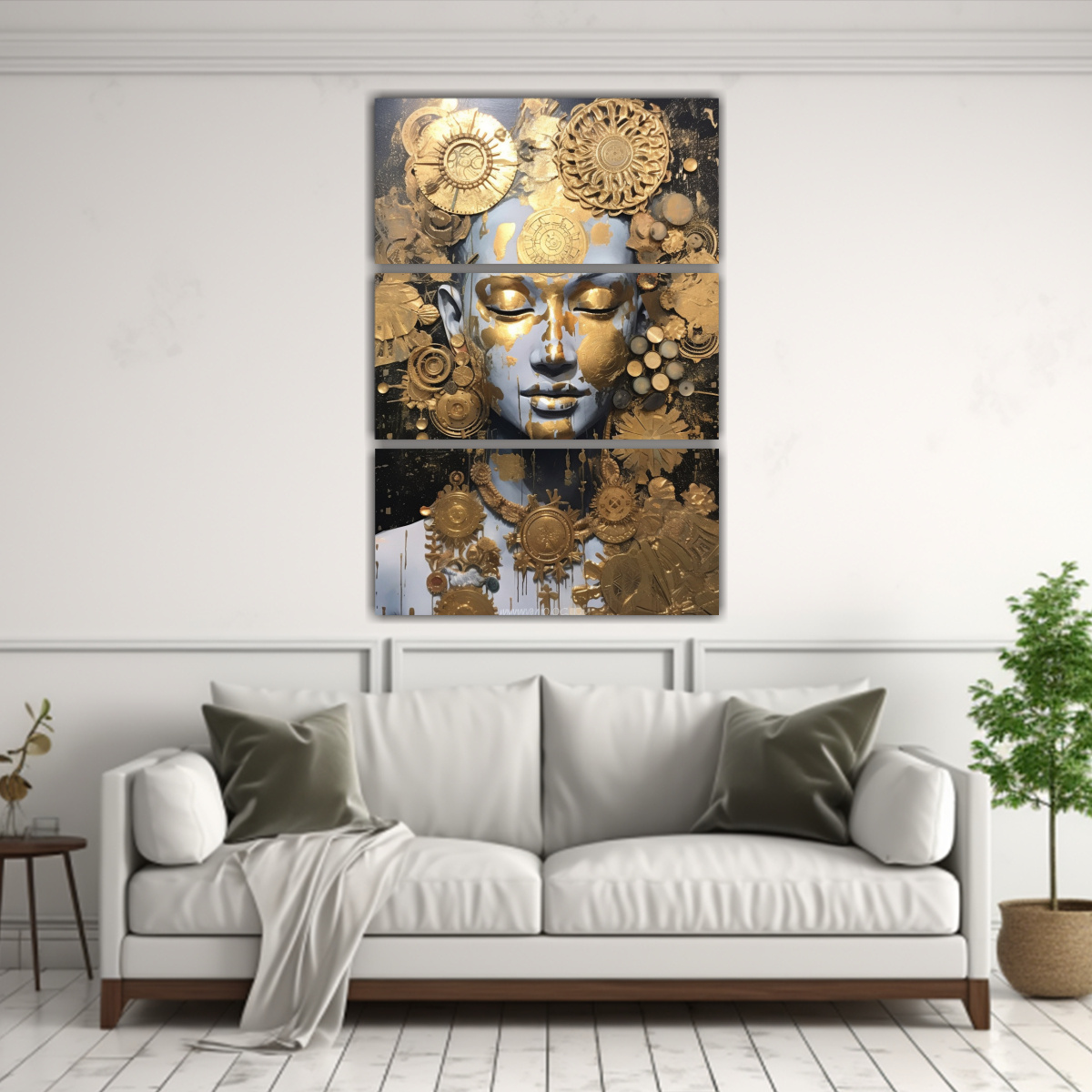 CONJUNTO DE 3 PINTURAS DE COMPOSICIÓN DINÁMICA 120X180 CM - 2