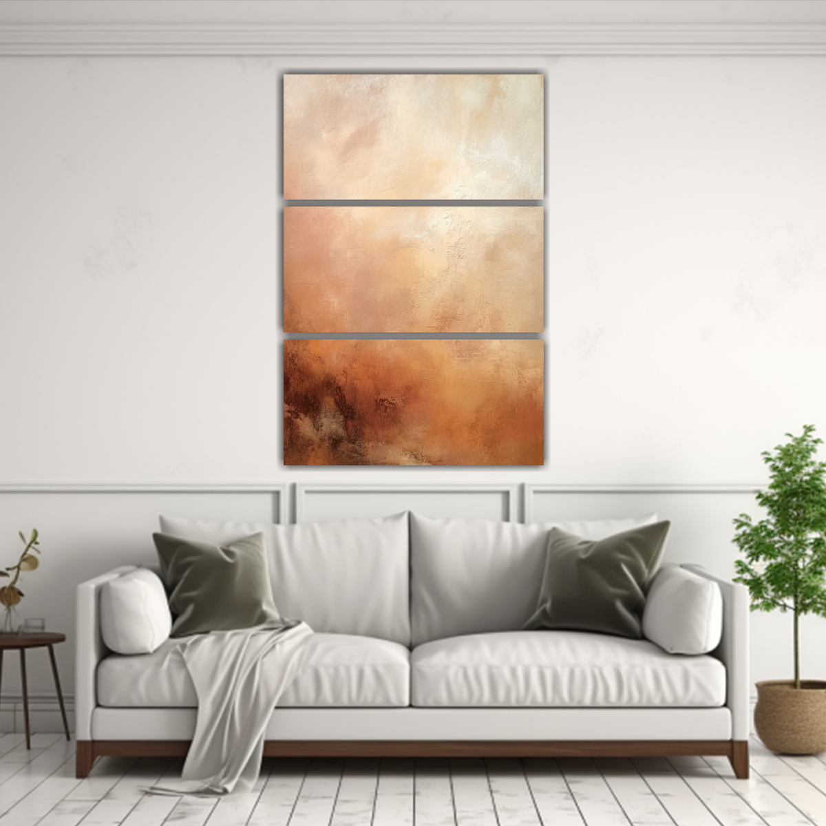 TRES LIENZOS DE TELA CON COMPOSICIÓN EQUILIBRADA 160X240 CM - 2