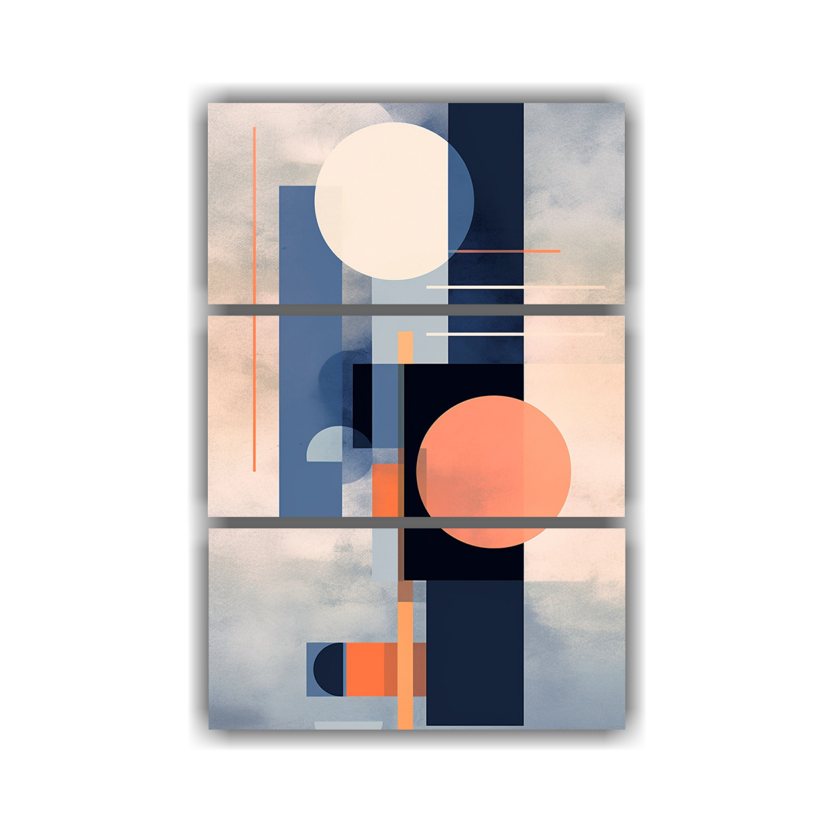 CUADROS DE COCINA MINIMALISTA CON GEOMETRÍA 70X105 CM - 1
