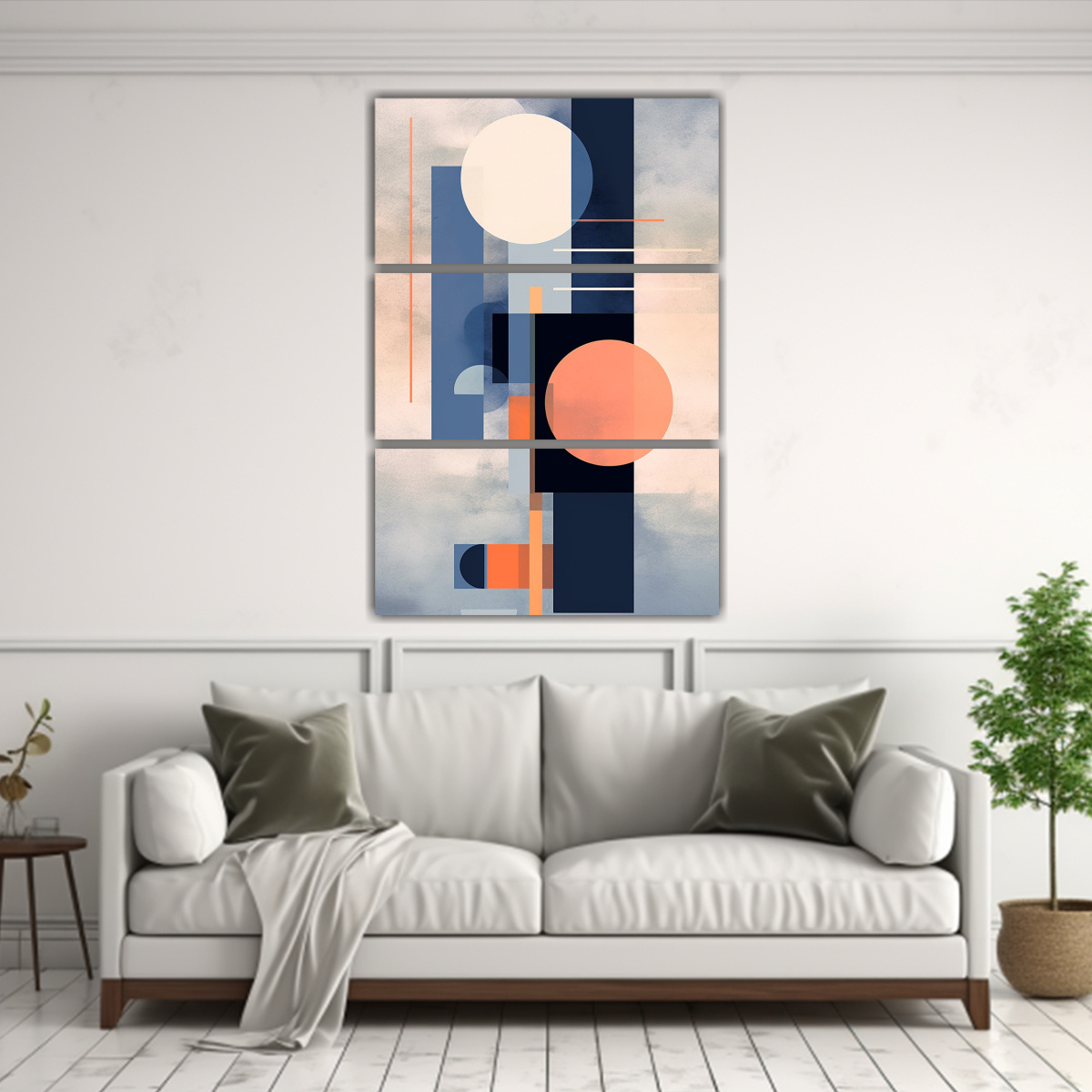 CUADROS DE COCINA MINIMALISTA CON GEOMETRÍA 70X105 CM - 2