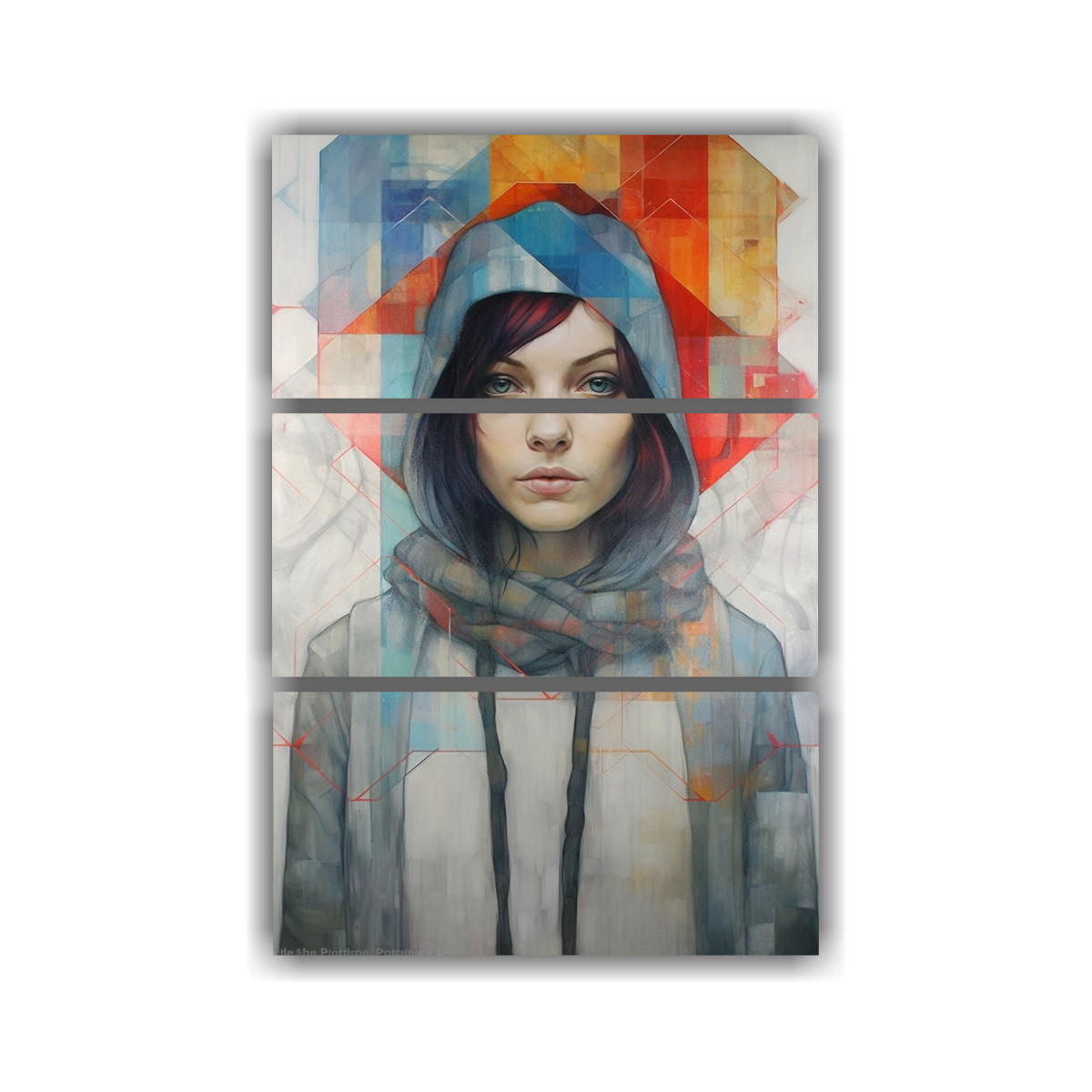 ACUARELA CLÁSICA DE TRÍPTICO INTELLIS SPHERE, 100X150 CM - 1