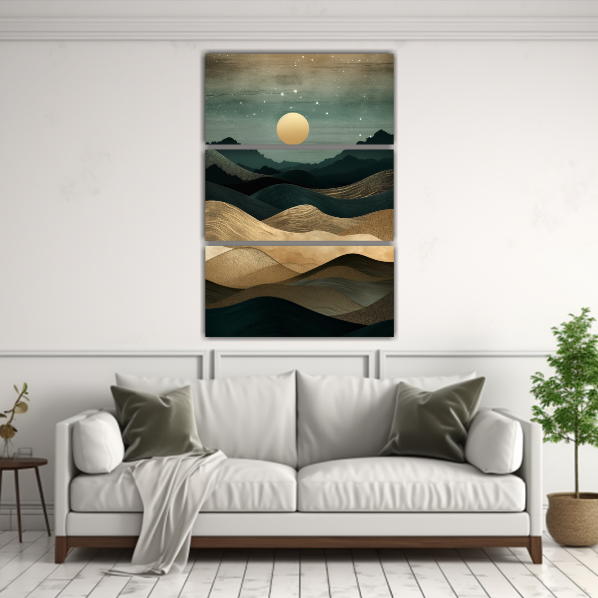 PINTURAS DECORATIVAS DE PAISAJES VERDES 140X210 CM - 2