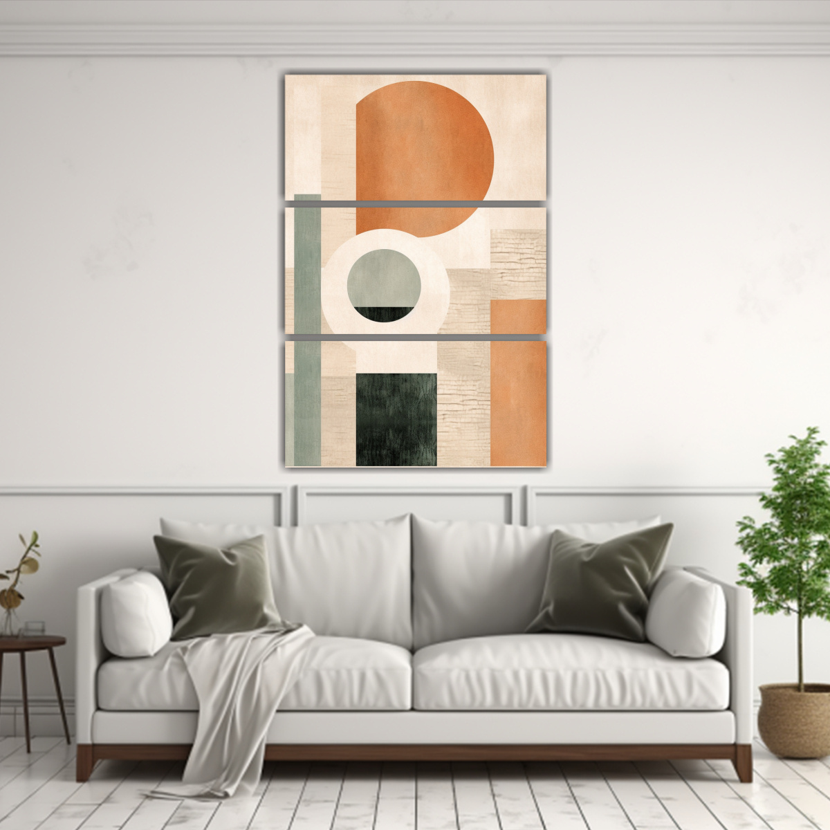 CONJUNTO 3 ARTE IMAGEN DECORACIÓN BOHO JAPANDI 80X120 CM - 2
