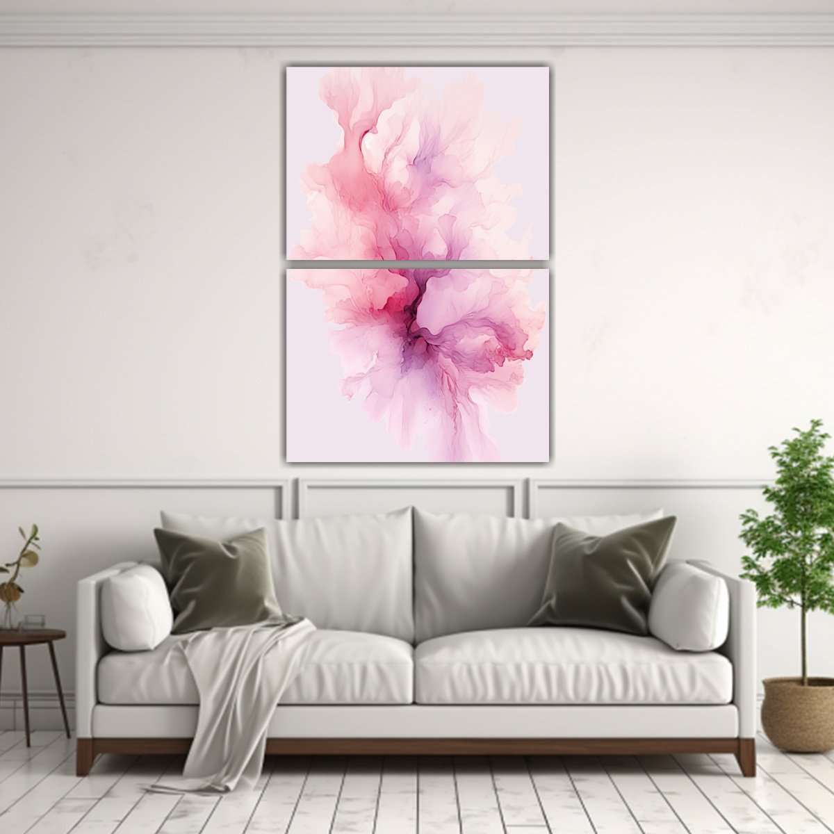 CUADROS INSPIRACIÓN ESTILO ACUARELA MULTICOLOR 75X100 CM - 2