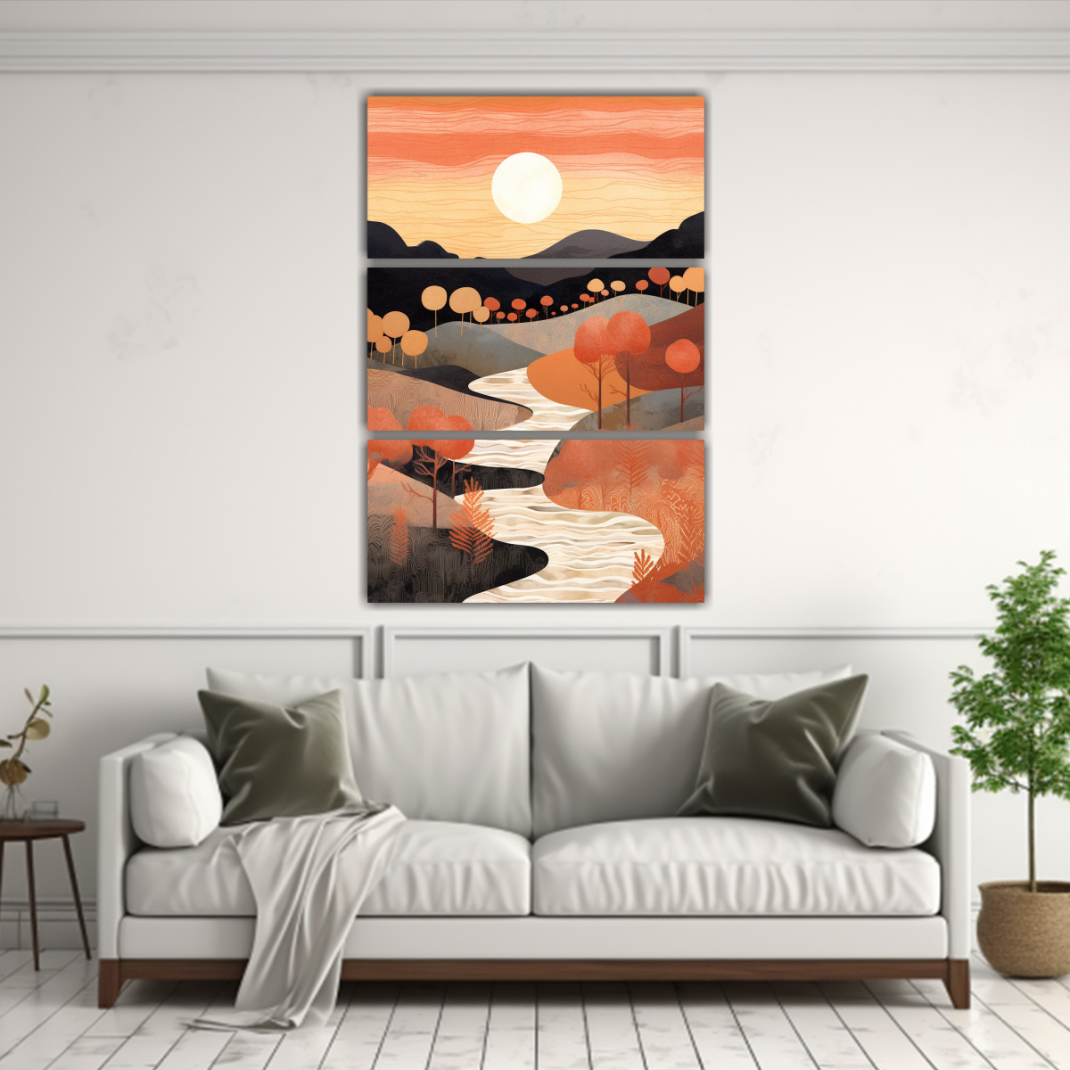 CUADRO PAISAJE TRES TONOS IMPACTANTES POR PERSON 140X210 CM - 2