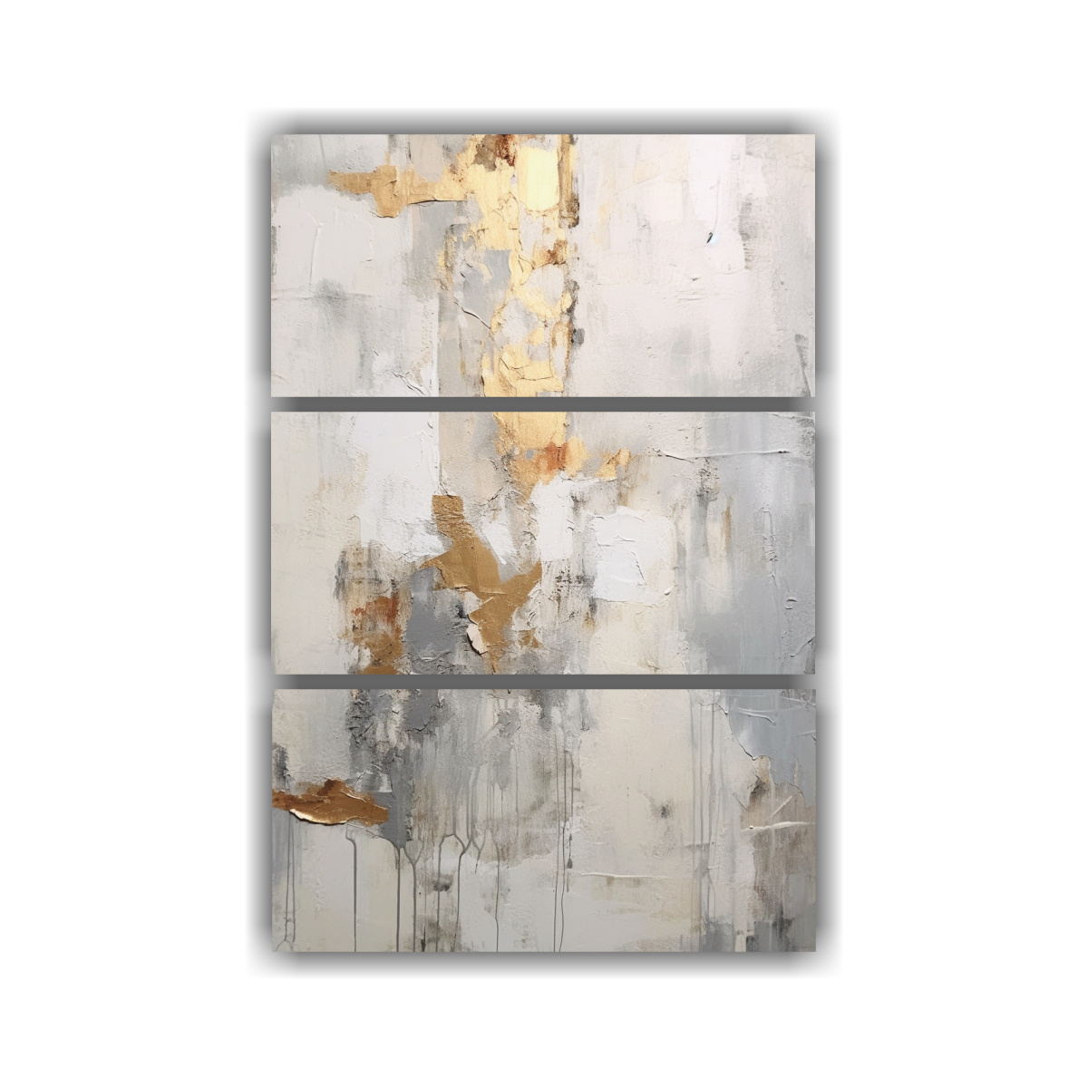 PINTURA DECORATIVA ELEGANCIA CON FONDO BLANCO Y 100X150 CM - 1