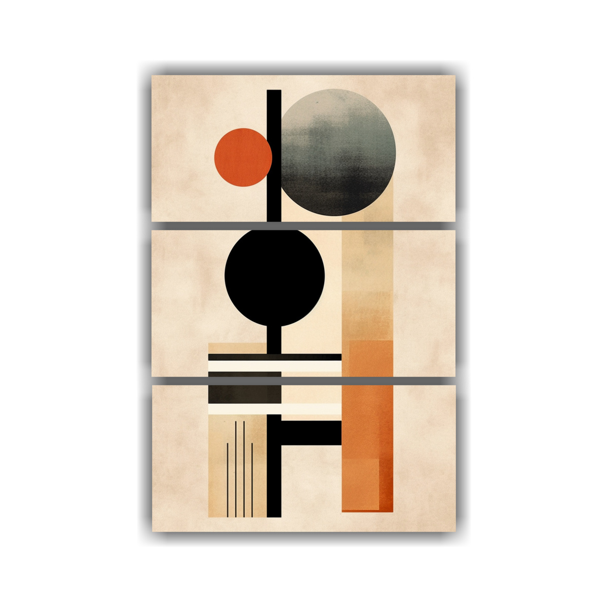 TRÍPTICO MOVIMIENTO ARMONÍA, ARTE DE PARED 40X60 CM - 1