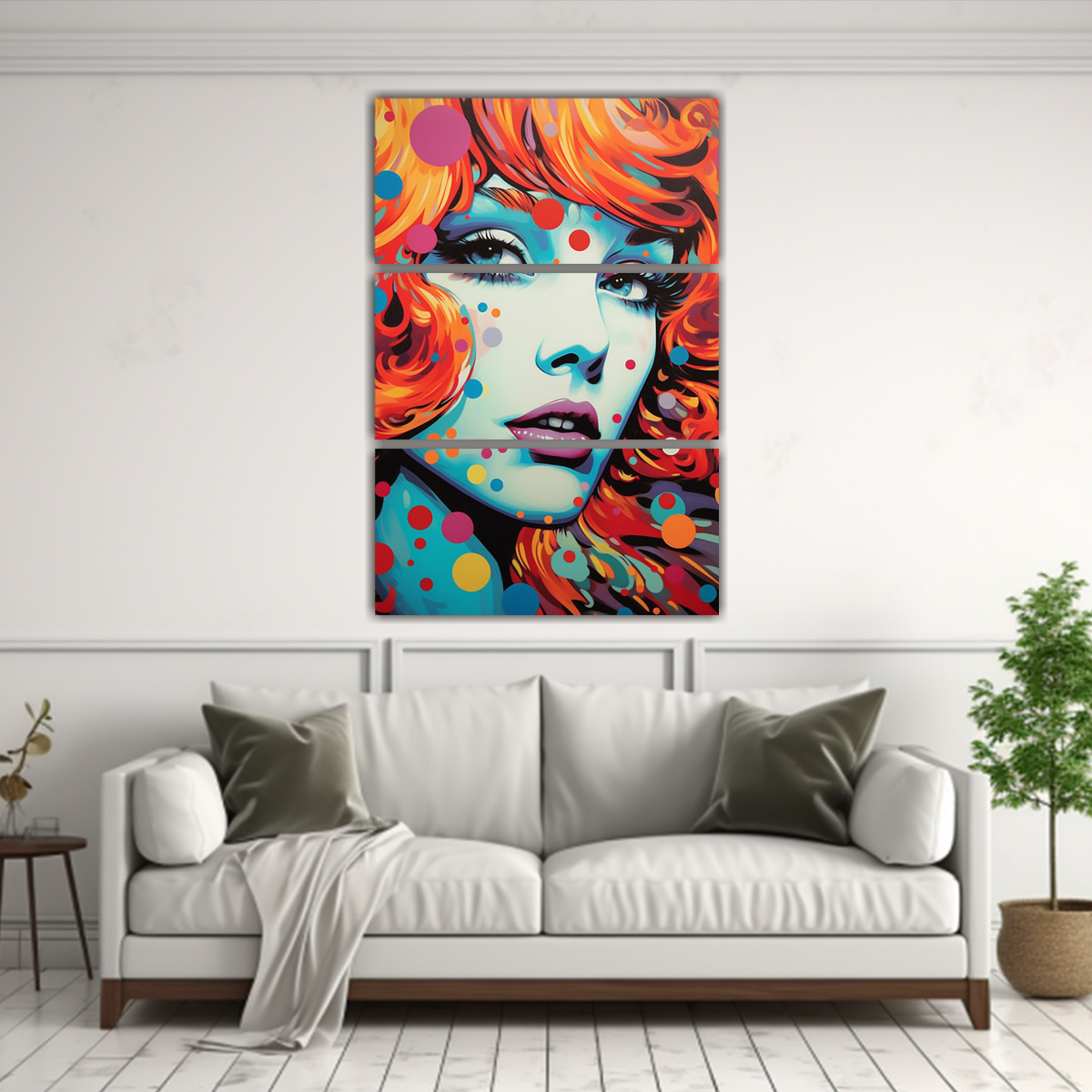 SET DE 3 TELAS EN BASTIDOR CON TEMA DE ESTÉTICA 60X90 CM - 2