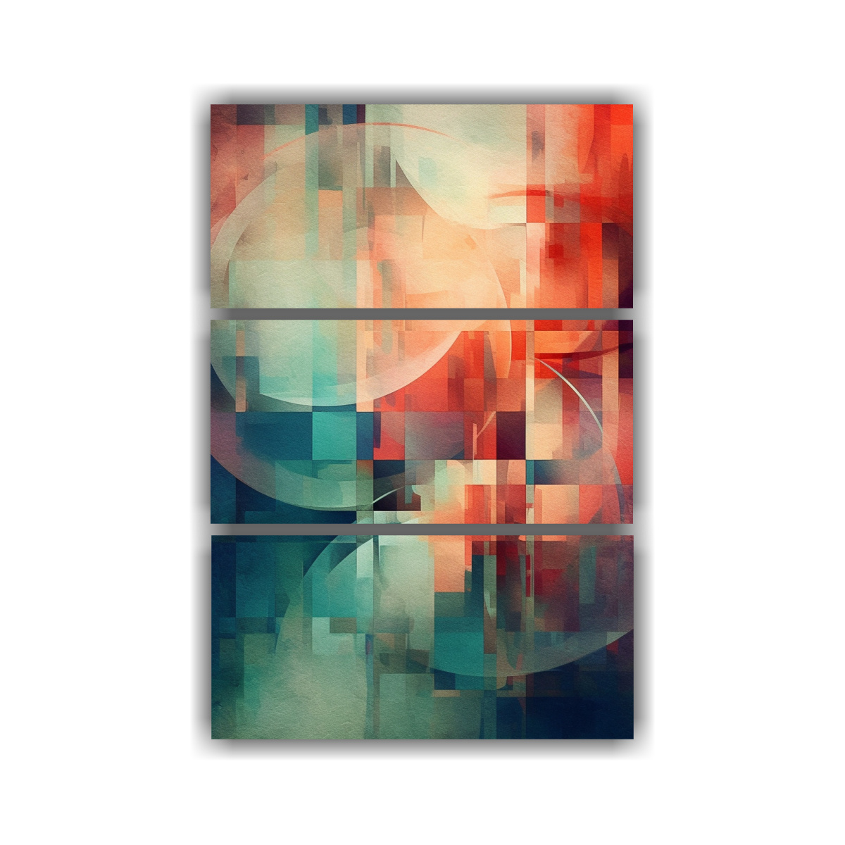 CONJUNTO 3 CUADROS IMPACTANTE ARTE ABSTRACTO 120X180 CM - 1