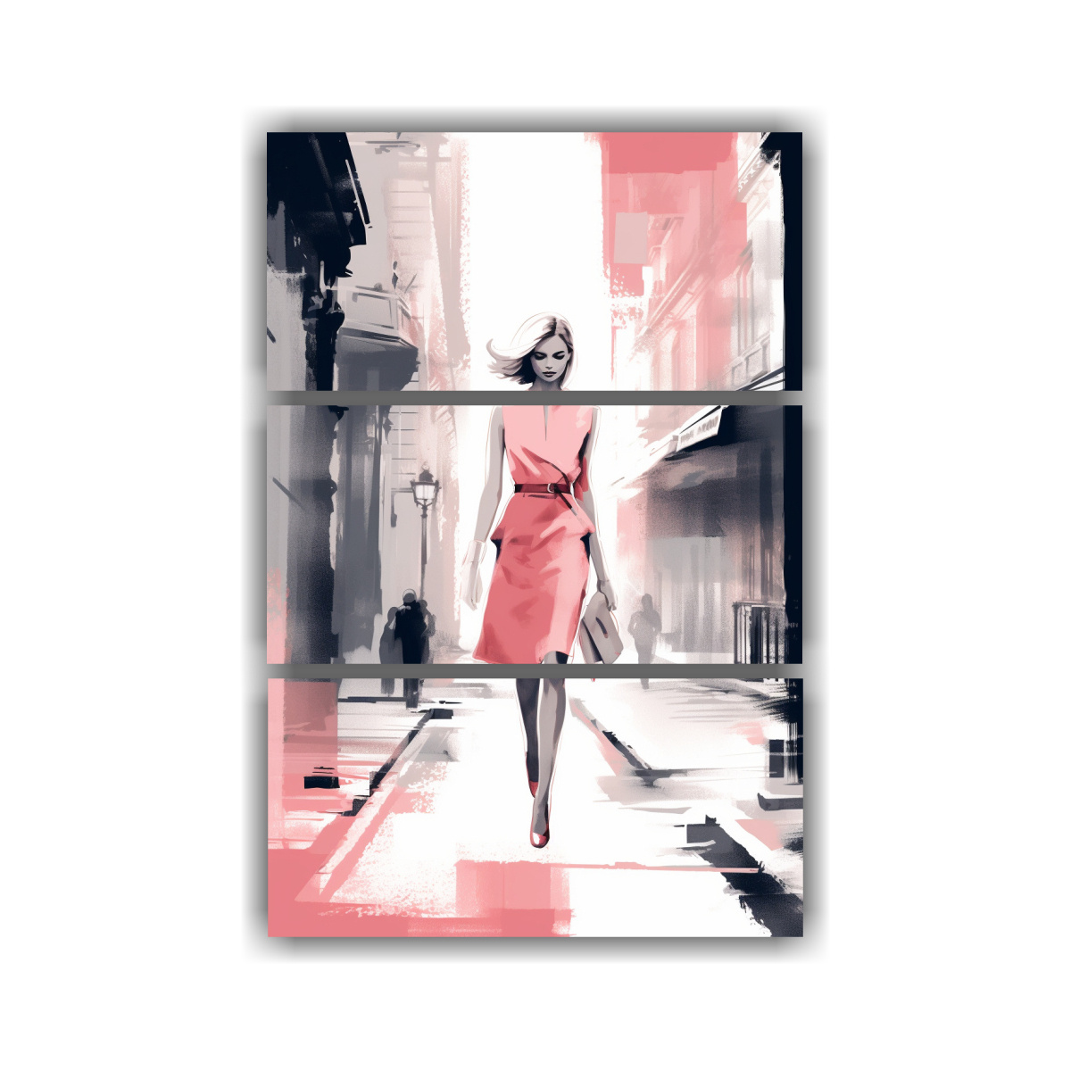 PINTURA DECORATIVA CON HERMOSA SIMETRÍA DE TRES 160X240 CM - 1