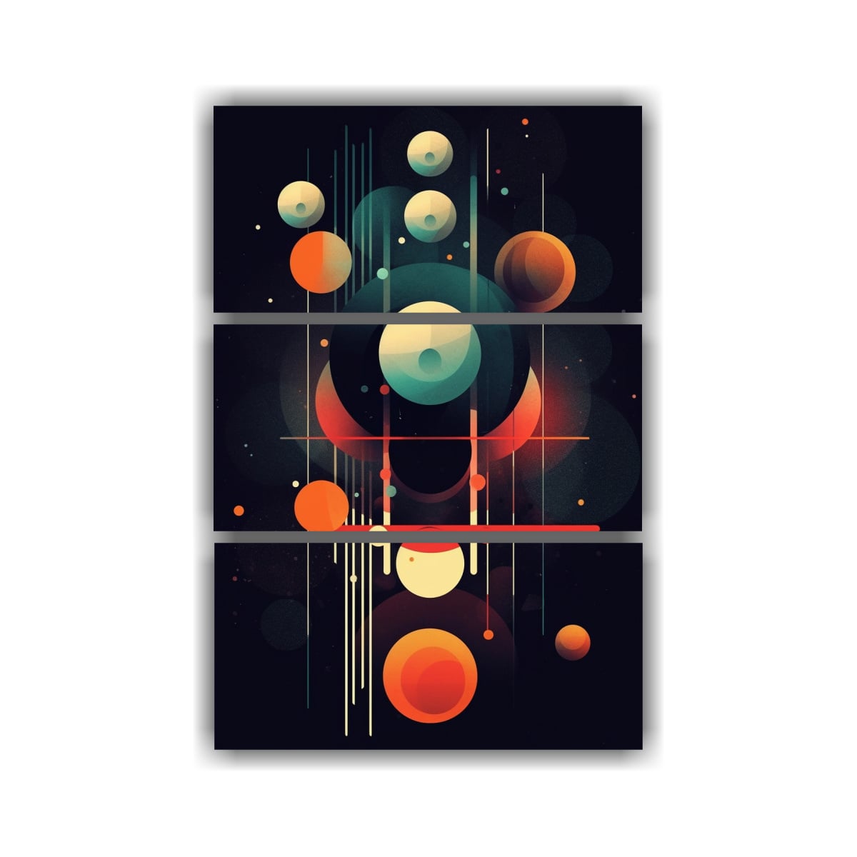 CUADRO DECORATIVO CLÁSICO CON ÓRBITAS 70X105 CM - 1