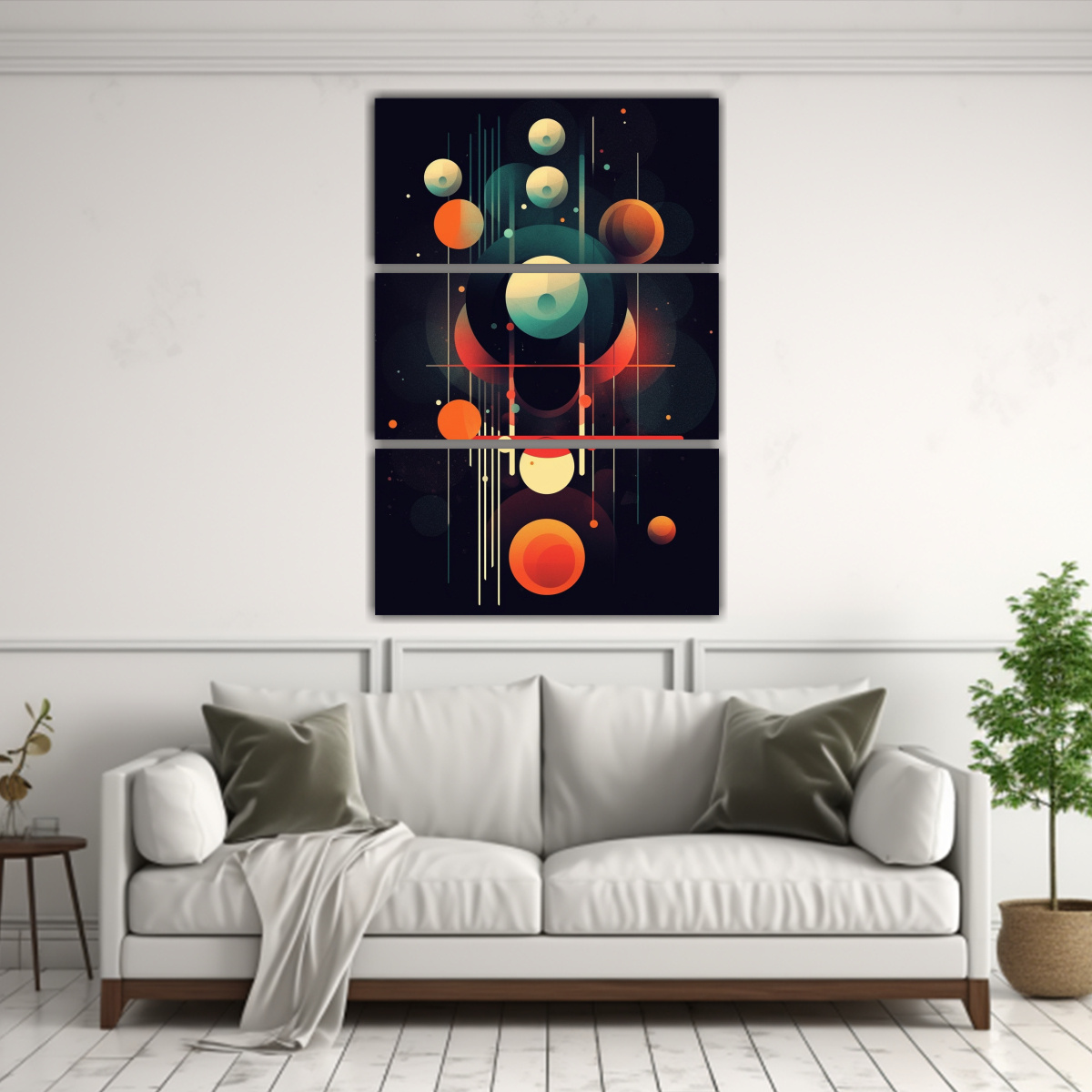 CUADRO DECORATIVO CLÁSICO CON ÓRBITAS 70X105 CM - 2