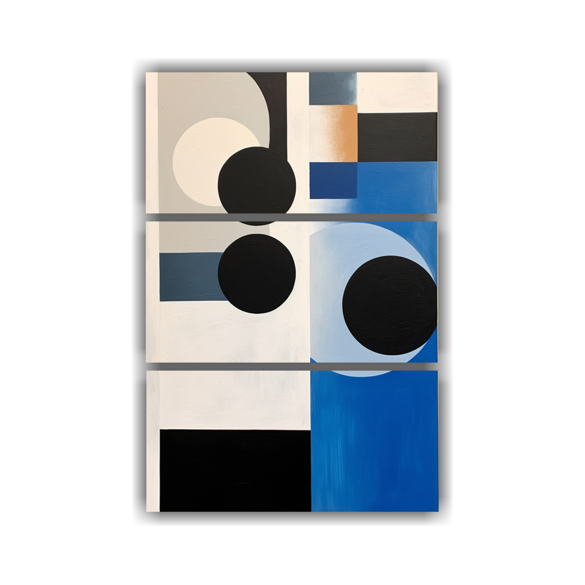PINTURA DE PARED ABSTRACTA MINIMALISTA TRES ARTES 160X240 CM - 1