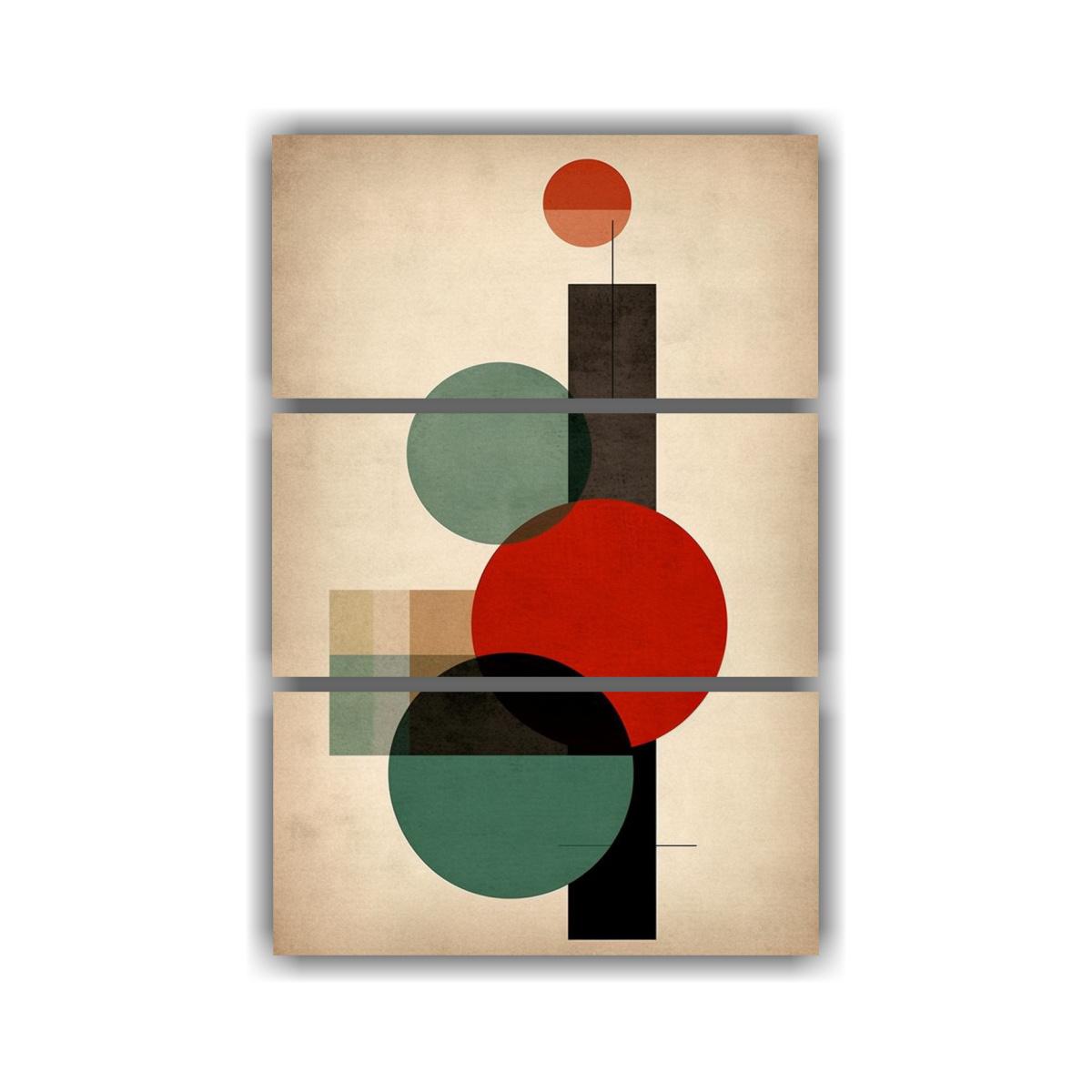 ARTE ABSTRACTO TRÍPTICO IMAGEN PODER EN LIENZO 120X180 CM - 1