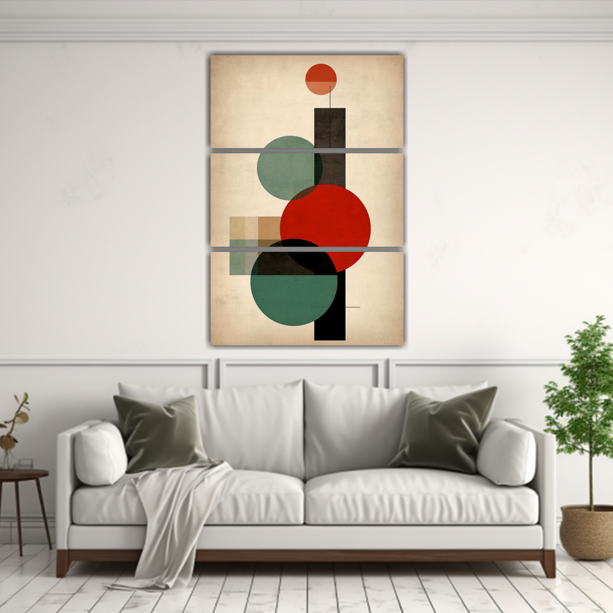 ARTE ABSTRACTO TRÍPTICO IMAGEN PODER EN LIENZO 120X180 CM - 2