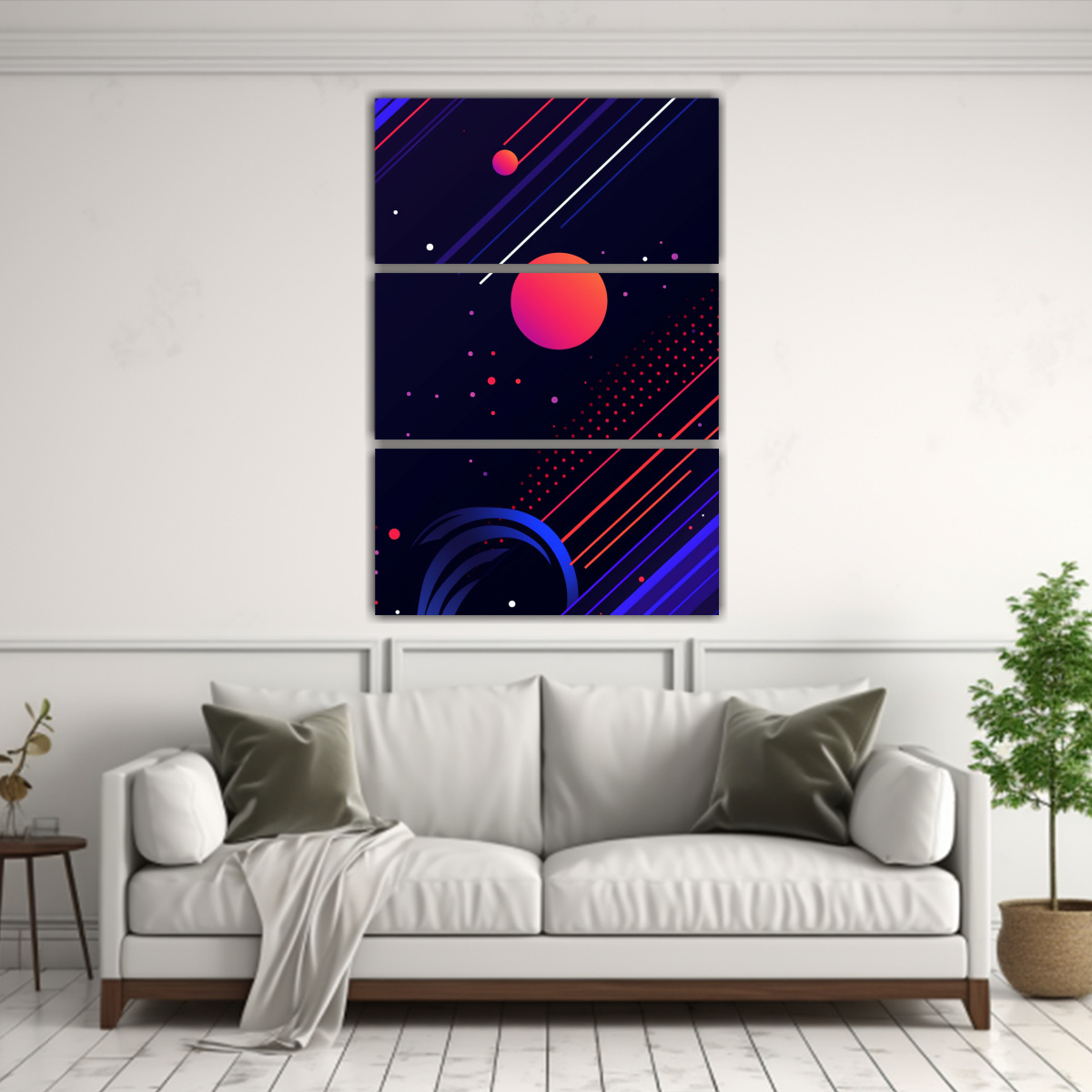 ARTES DE PARED MODERNAS CON DOTS DE COLORES 160X240 CM - 2