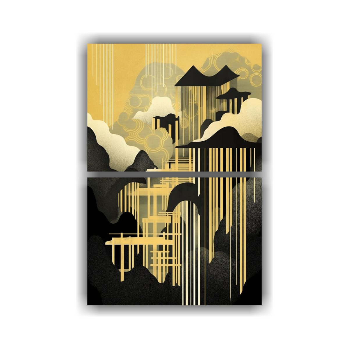PINTURAS DECORATIVAS DE PAISAJES ARQUITECTÓNICOS 80X120 CM - 1