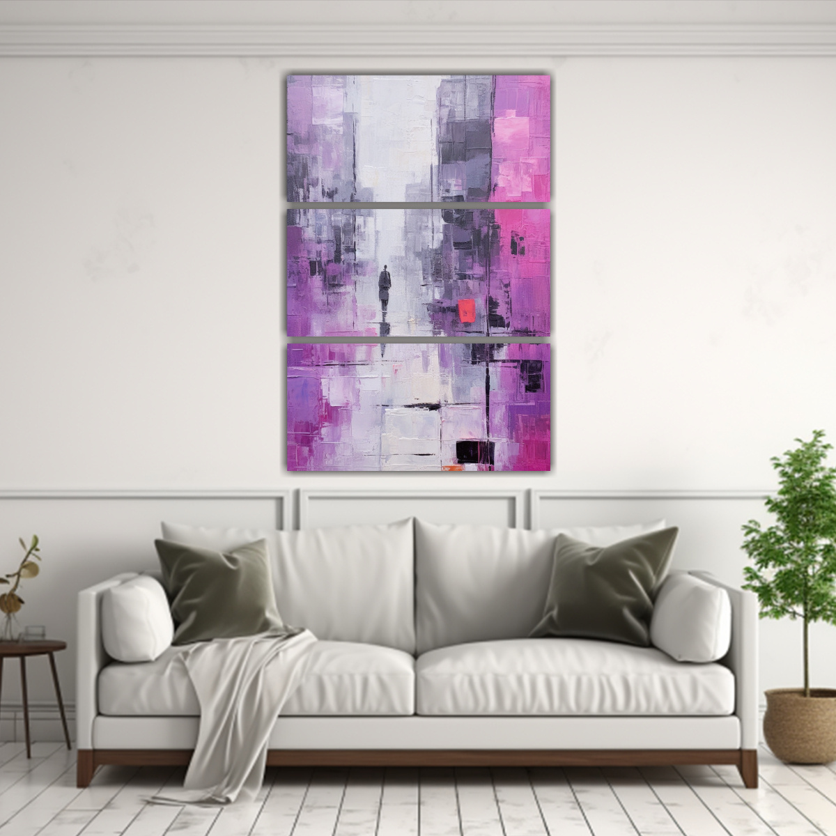 TRES COMPOSICIONES TELA SUBLIMADA INTERIORES EN 70X105 CM - 2