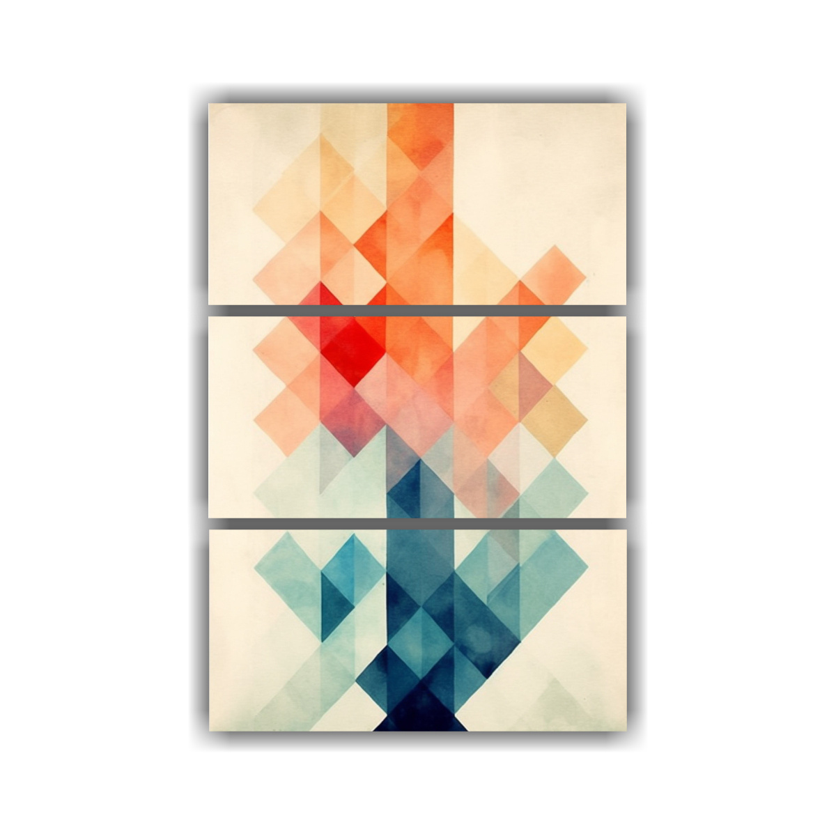 CONJUNTO DE 3 ARTE DE PARED ABSTRACTO MÁGICO EN 50X75 CM - 1