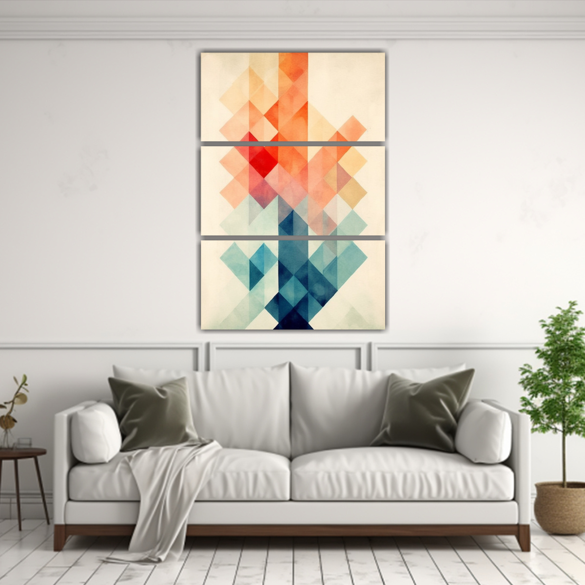CONJUNTO DE 3 ARTE DE PARED ABSTRACTO MÁGICO EN 50X75 CM - 2