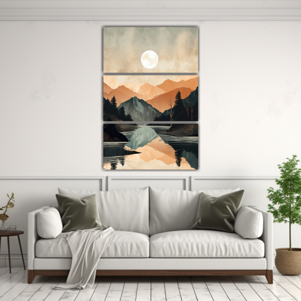 CONJUNTO 3 CUADROS MOVIMIENTO ELEGANCIA 80X120 CM - 2