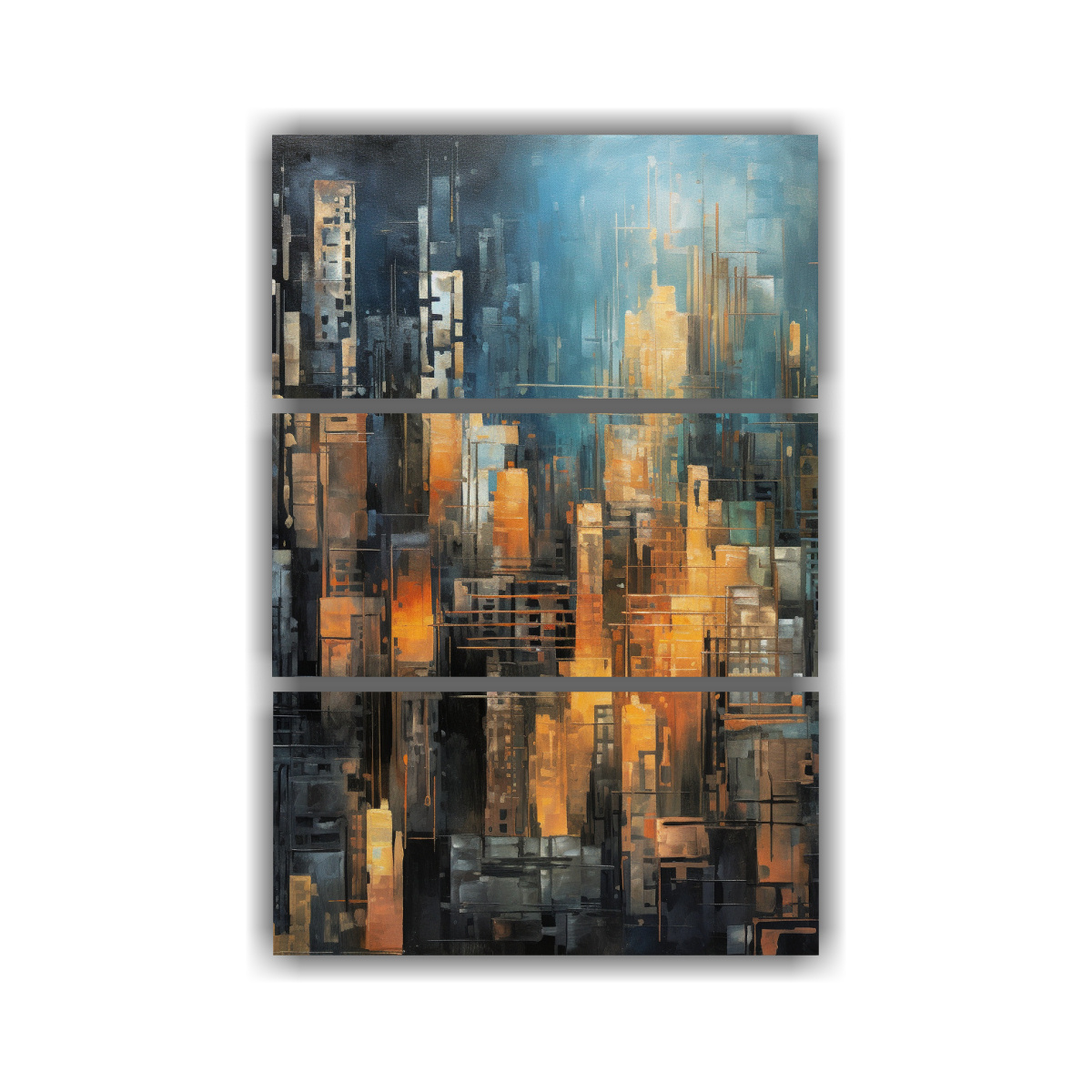PINTURAS DECORATIVAS DE ABSTRACCIÓN URBANA AL 140X210 CM - 1