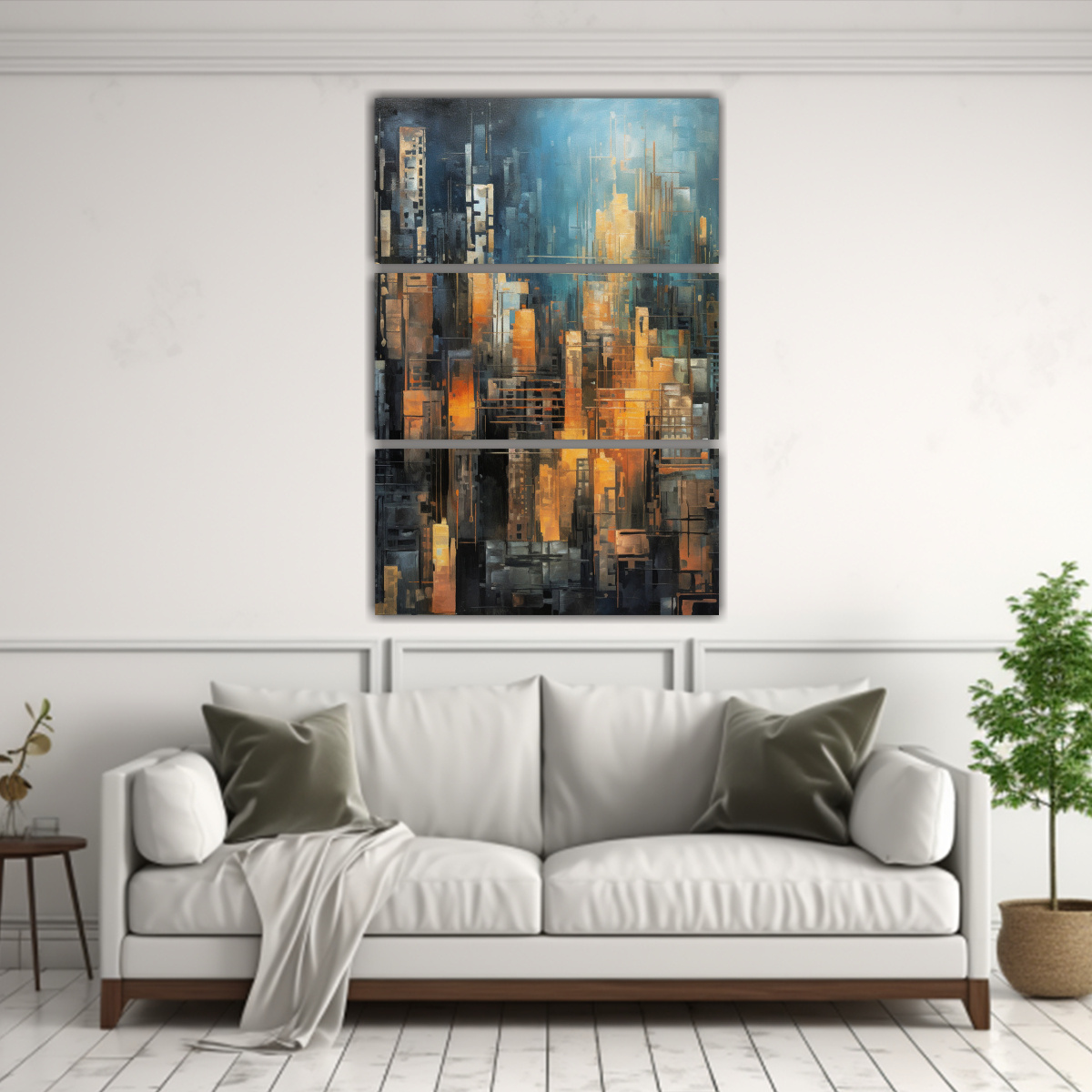 PINTURAS DECORATIVAS DE ABSTRACCIÓN URBANA AL 140X210 CM - 2