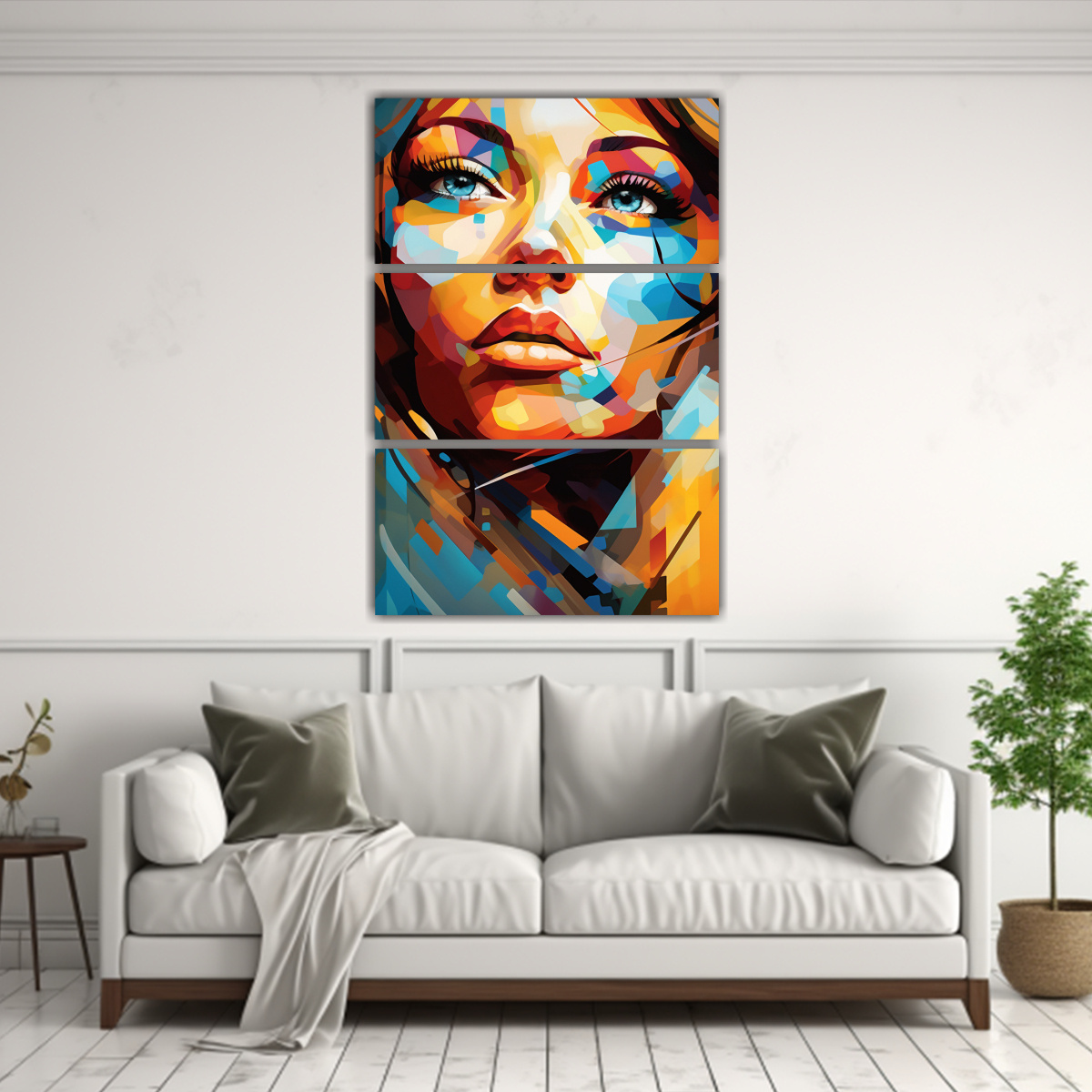 PINTURAS DE PARED ABSTRACTAS CON FORMAS COLORIDAS 100X150 CM - 2