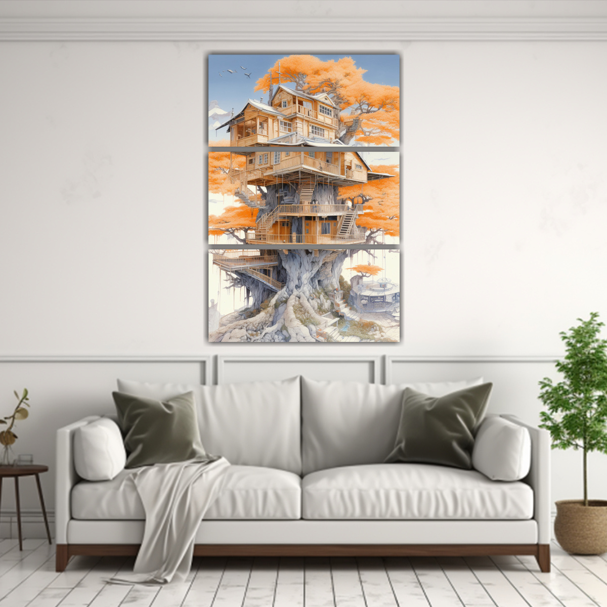 CONJUNTO 3 COMPOSICIONES TEMA ARTE URBANO LA CASA 100X150 CM - 2