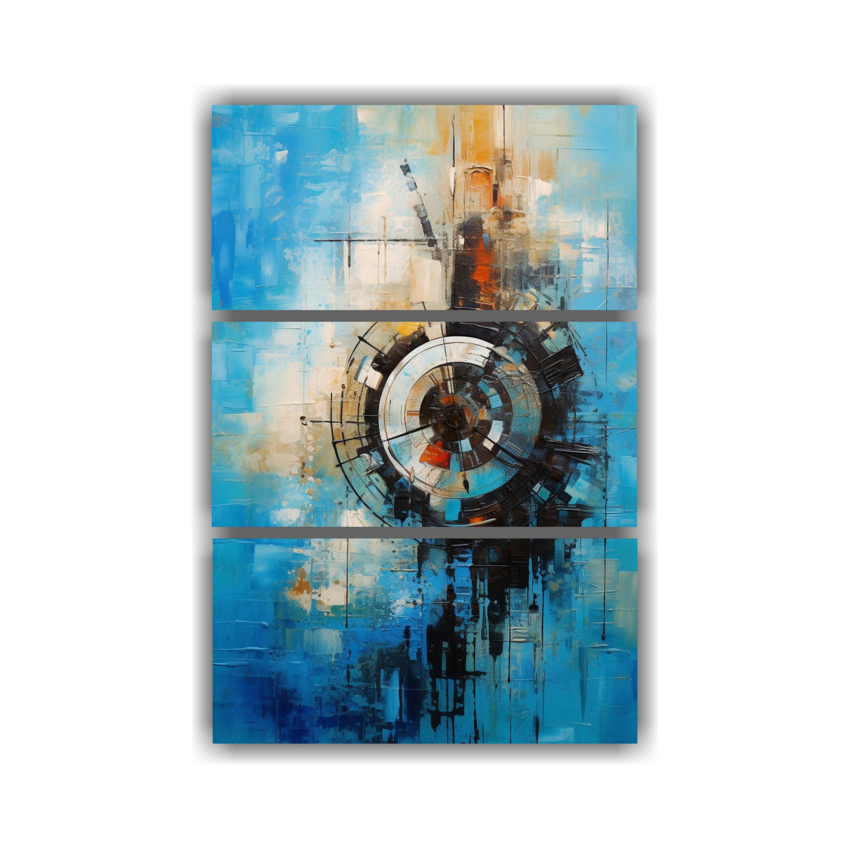 PINTURAS ABSTRACTAS VINTAGE CON TECNOLOGÍA 140X210 CM - 1
