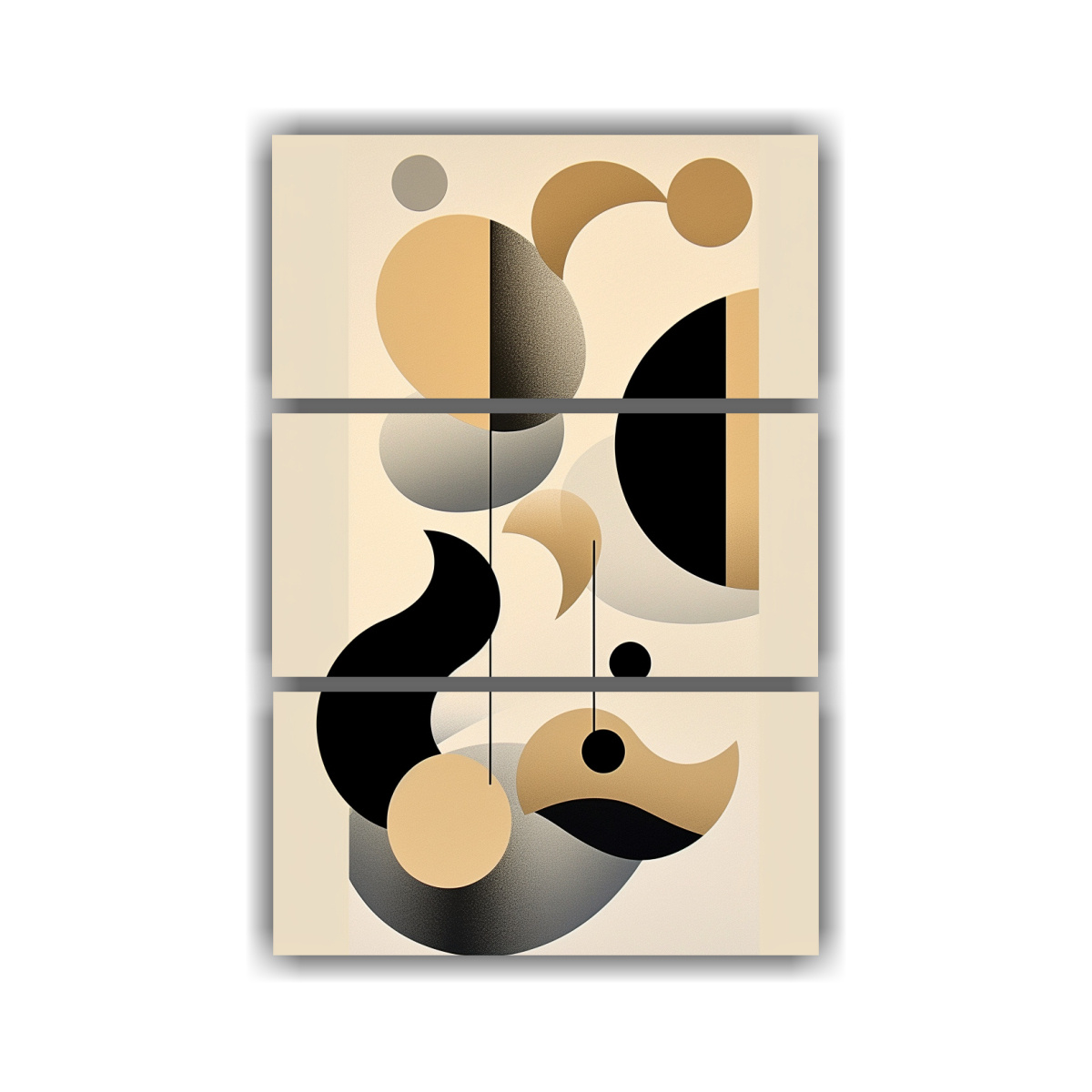 CUADROS ESTILO GALERÍA EN COMBINACIÓN: FORMAS 50X75 CM - 1