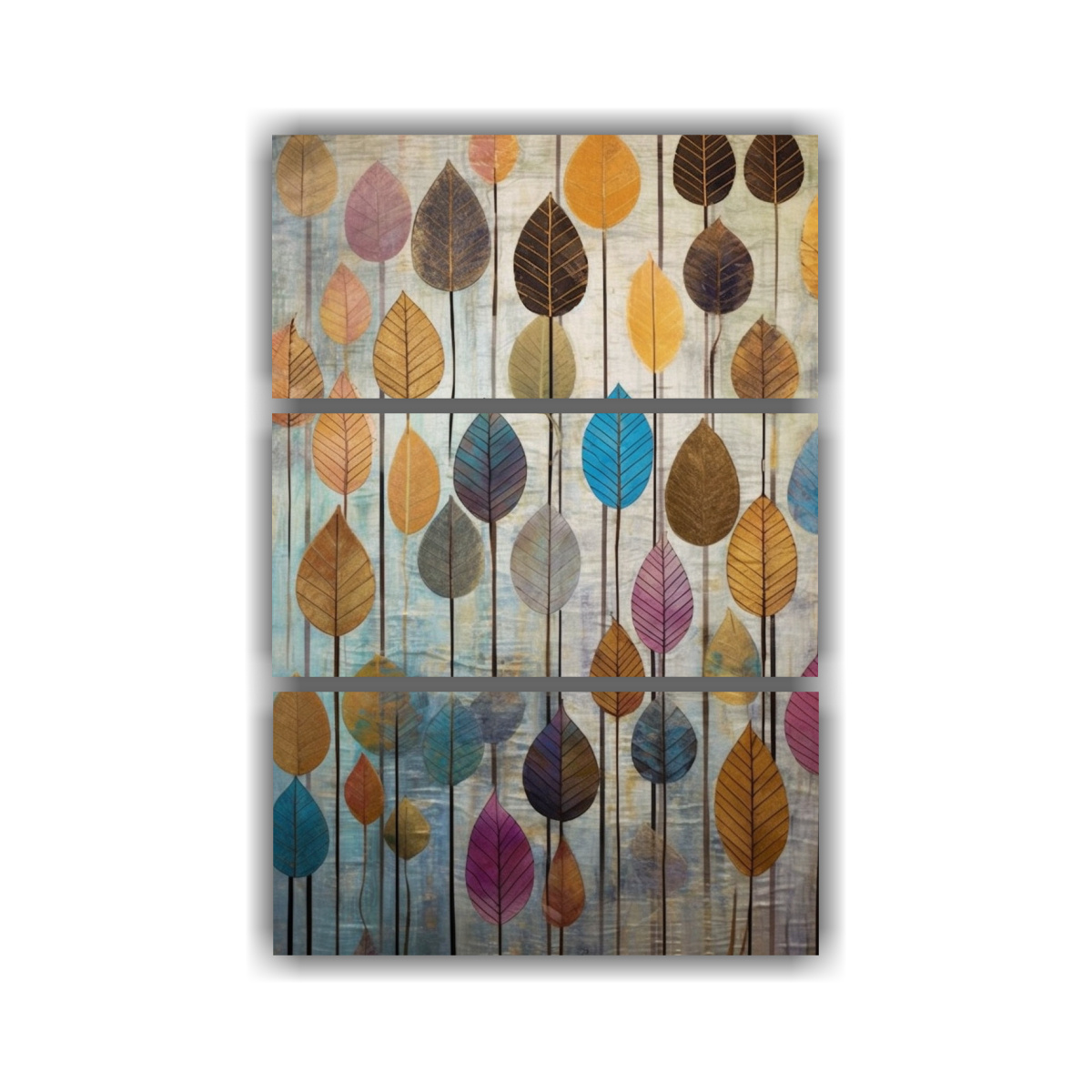 OBRA DE ARTE MIXTA CON LIENZO SIMÉTRICO EN 50X75 CM - 1
