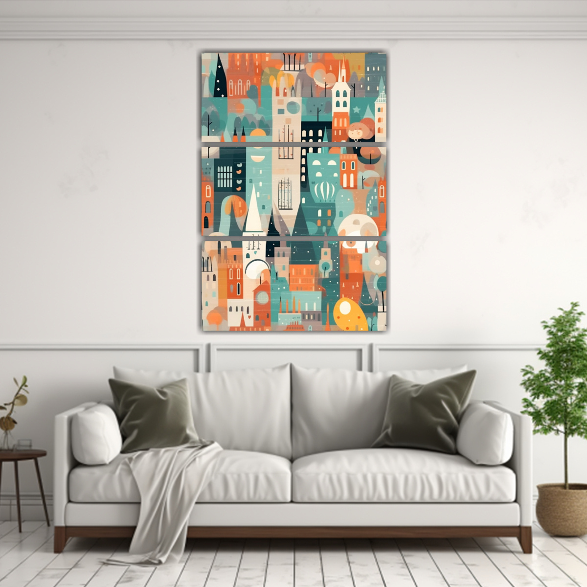 PINTURAS DECORATIVAS ABSTRACTAS PARA BAÑO DE 140X210 CM - 2