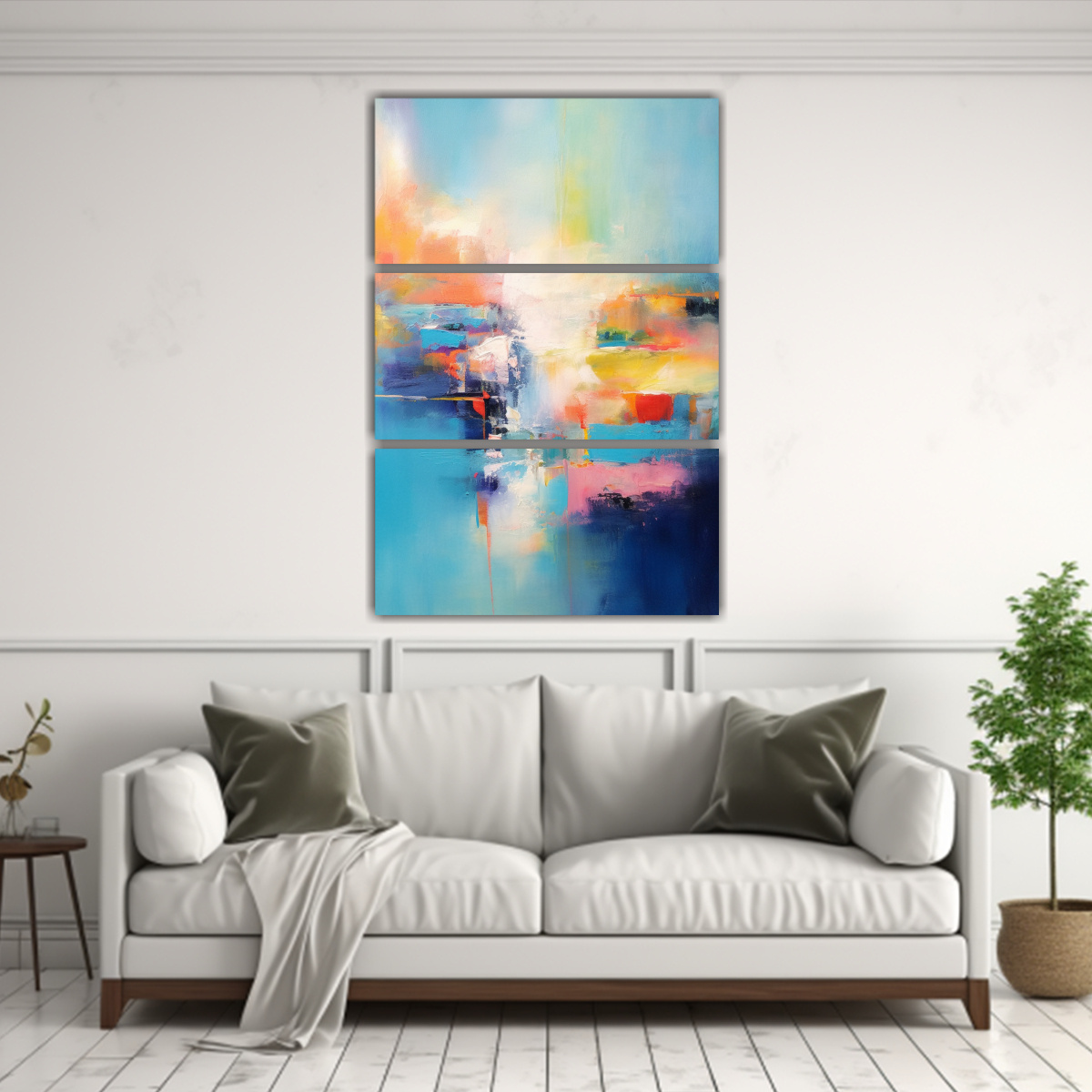 PINTURA ABSTRACTA EN ÓLEO TEXTURIZADO, 70X105 CM - 2