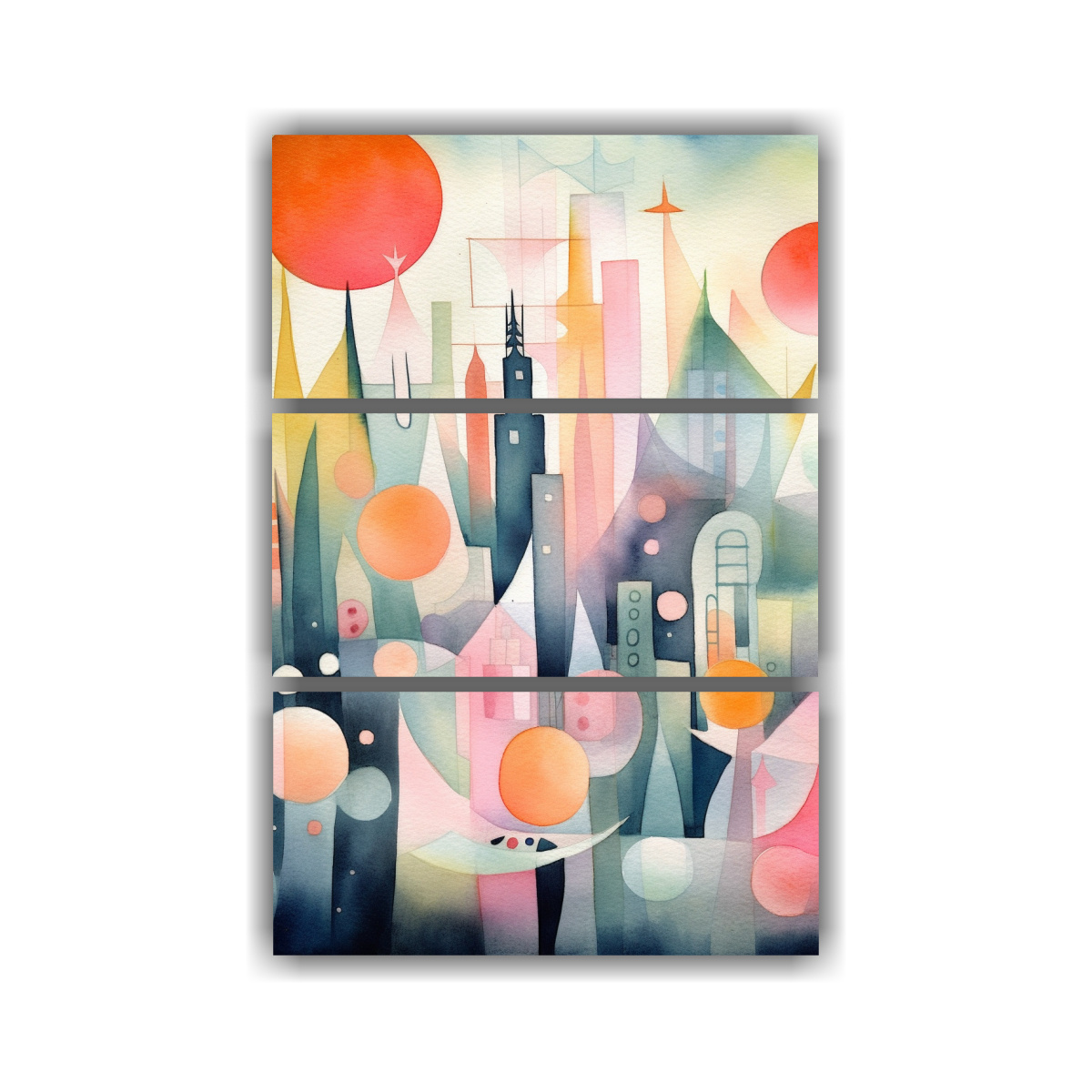 ARTES DE PARED FORMA REFLEJO PINTURAS DECORATIVAS 40X60 CM - 1