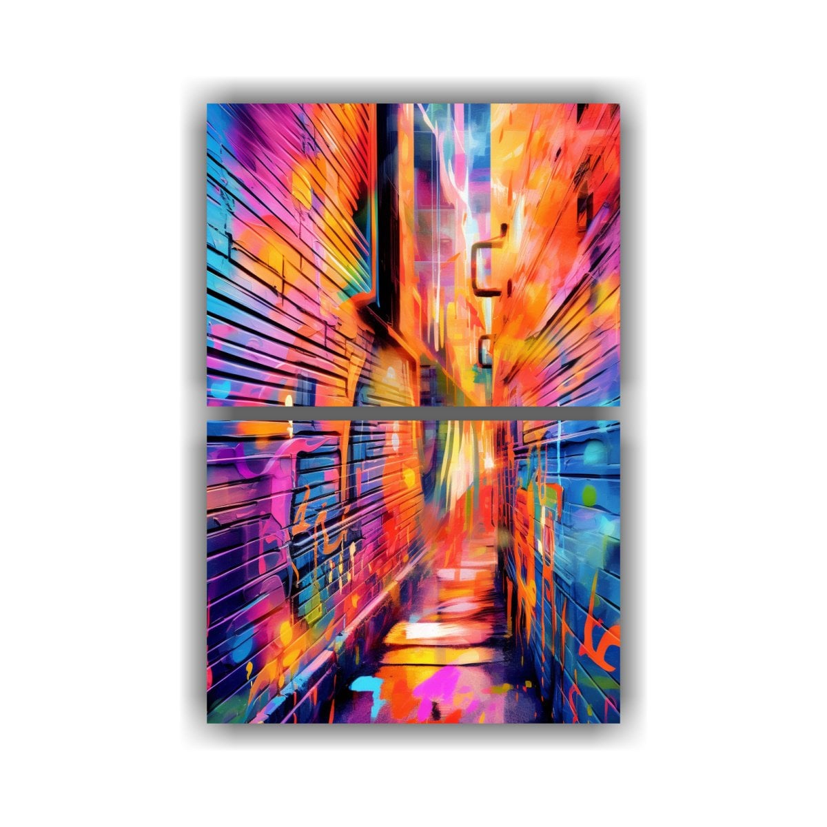 SET DE 2 LIENZOS ABSTRACTOS DE ALTA RESOLUCIÓN 120X160 CM - 1