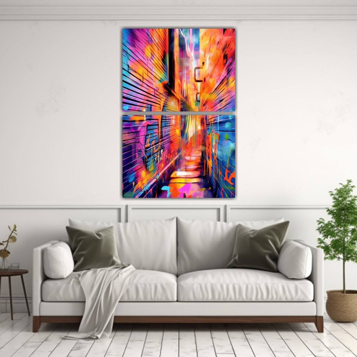 SET DE 2 LIENZOS ABSTRACTOS DE ALTA RESOLUCIÓN 120X160 CM - 2