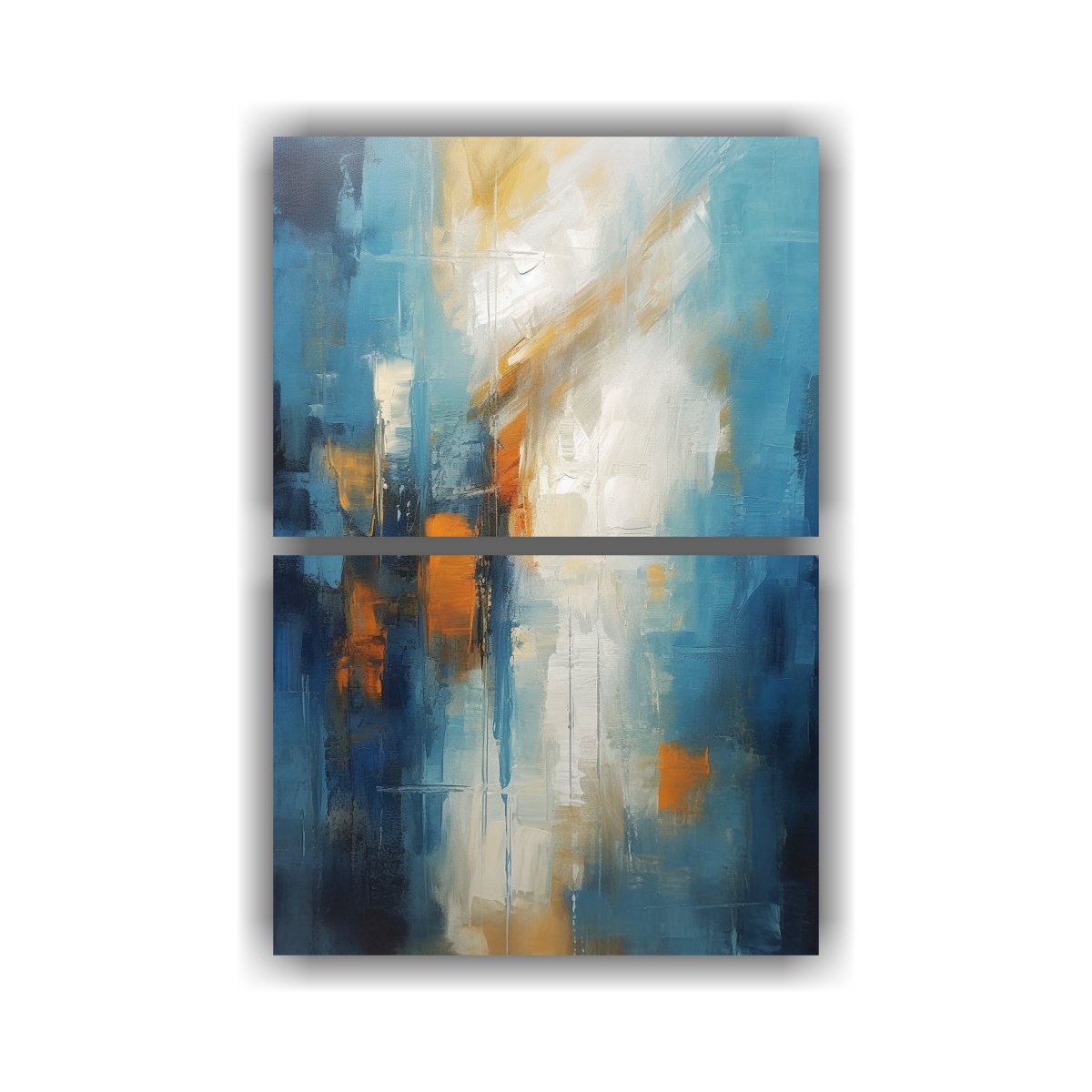 PINTURA AL ÓLEO DE ABSTRACCIÓN CON AMPLIOS 30X40 CM - 1