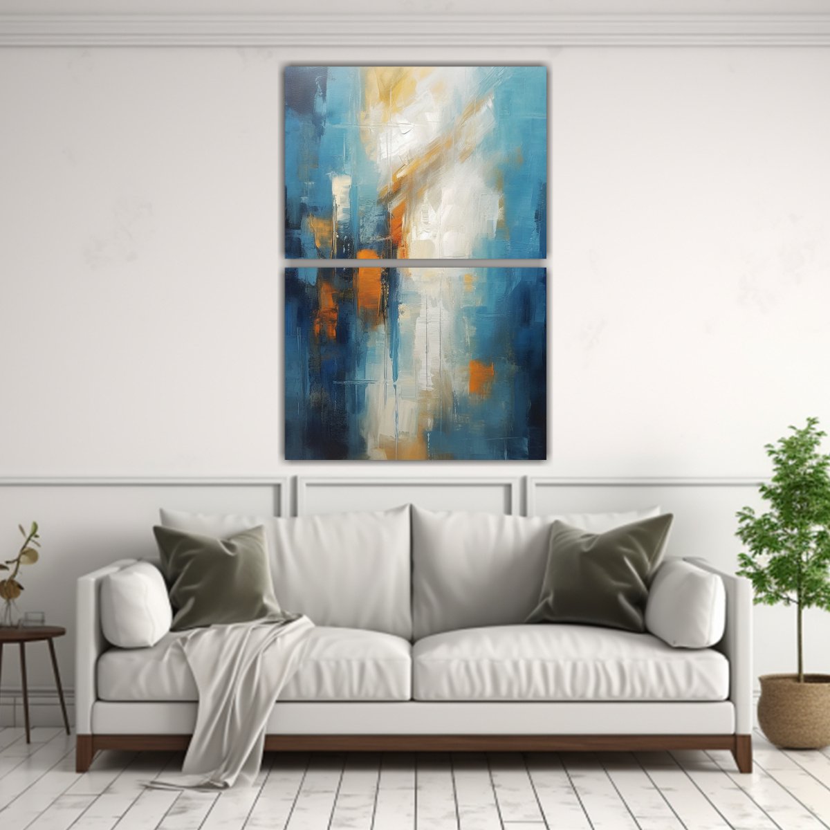 PINTURA AL ÓLEO DE ABSTRACCIÓN CON AMPLIOS 30X40 CM - 2