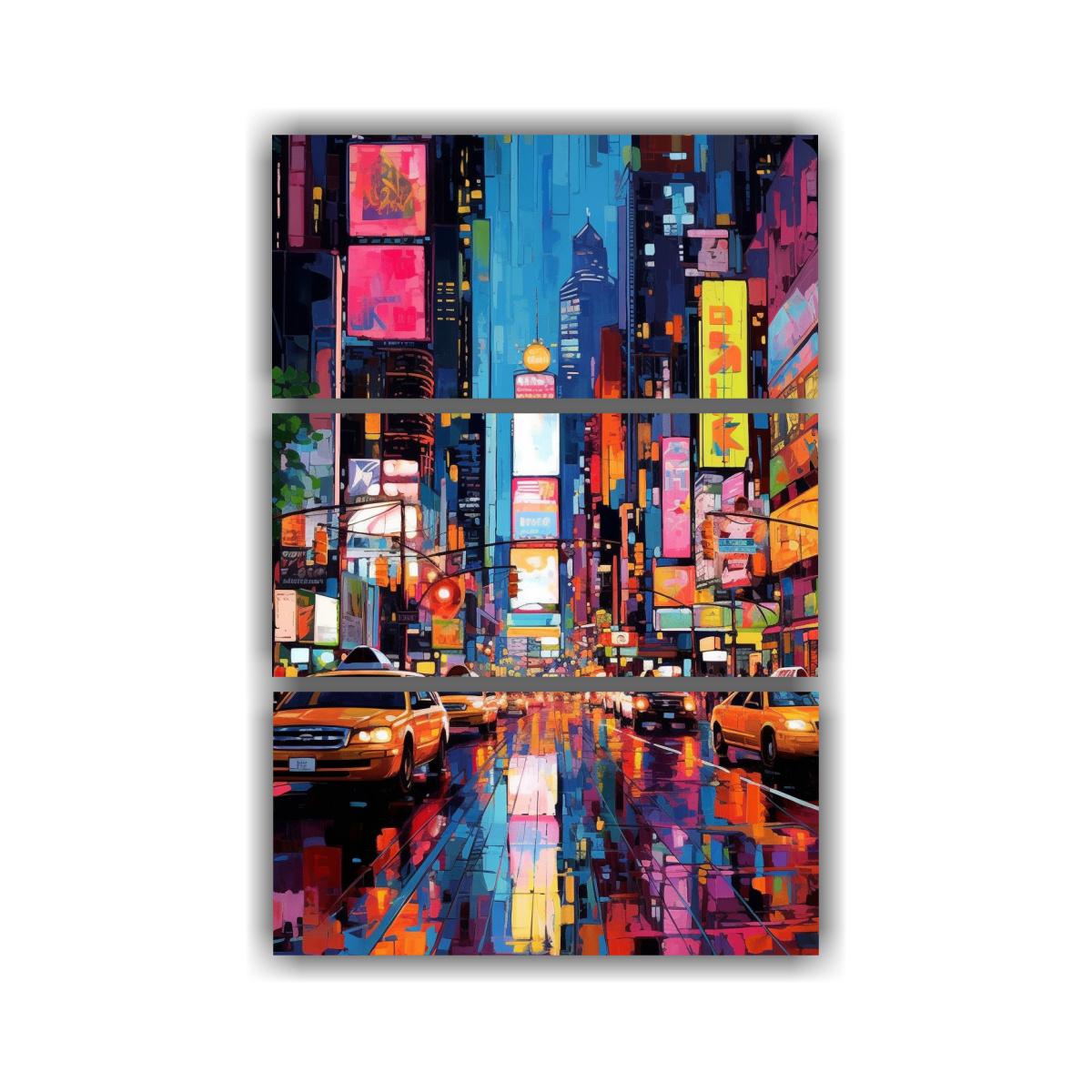 TRÍPTICO MOVIMIENTO FANTÁSTICO NOCTURNO CON 40X60 CM - 1