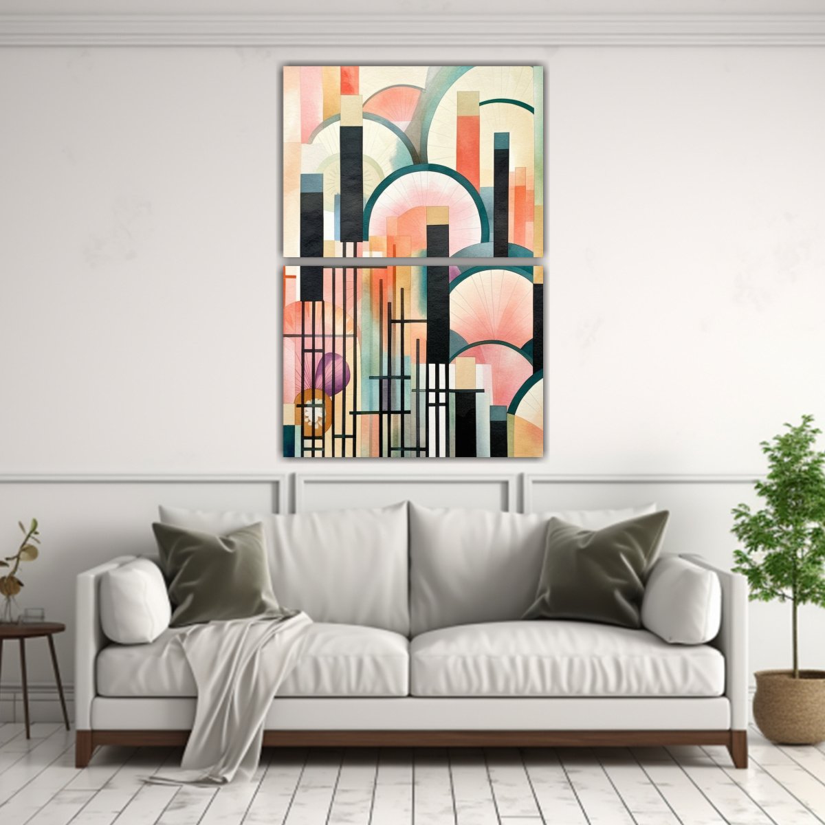 PINTURAS DECORATIVAS CON DISEÑO DE ACUARELA 80X120 CM - 2