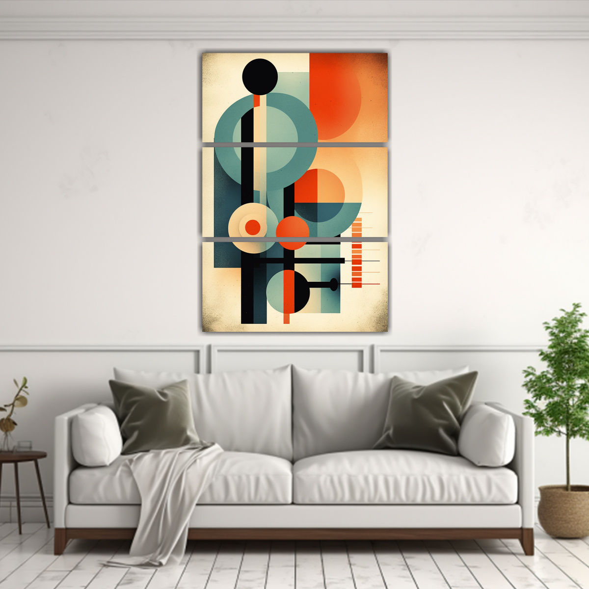 ARTE DE PARED LÍNEAS COLORIDAS ABSTRACTO 140X210 CM - 2